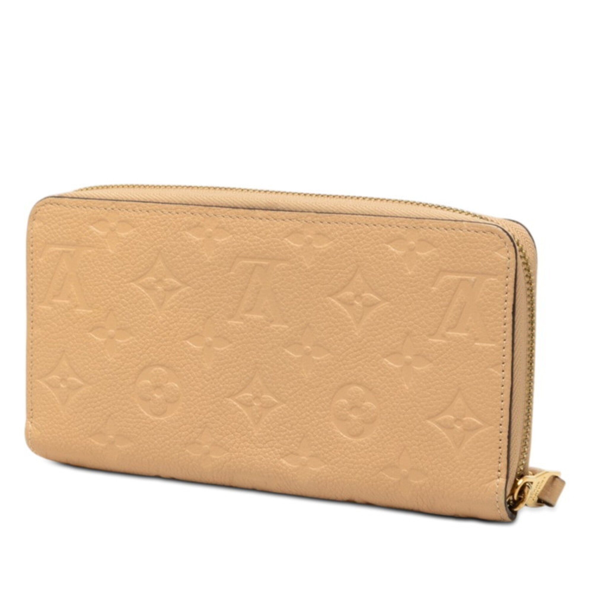 Louis Vuitton Monogram Empreinte Beige Leather Long Wallet (Bi-Fold) (Pre-Owned)