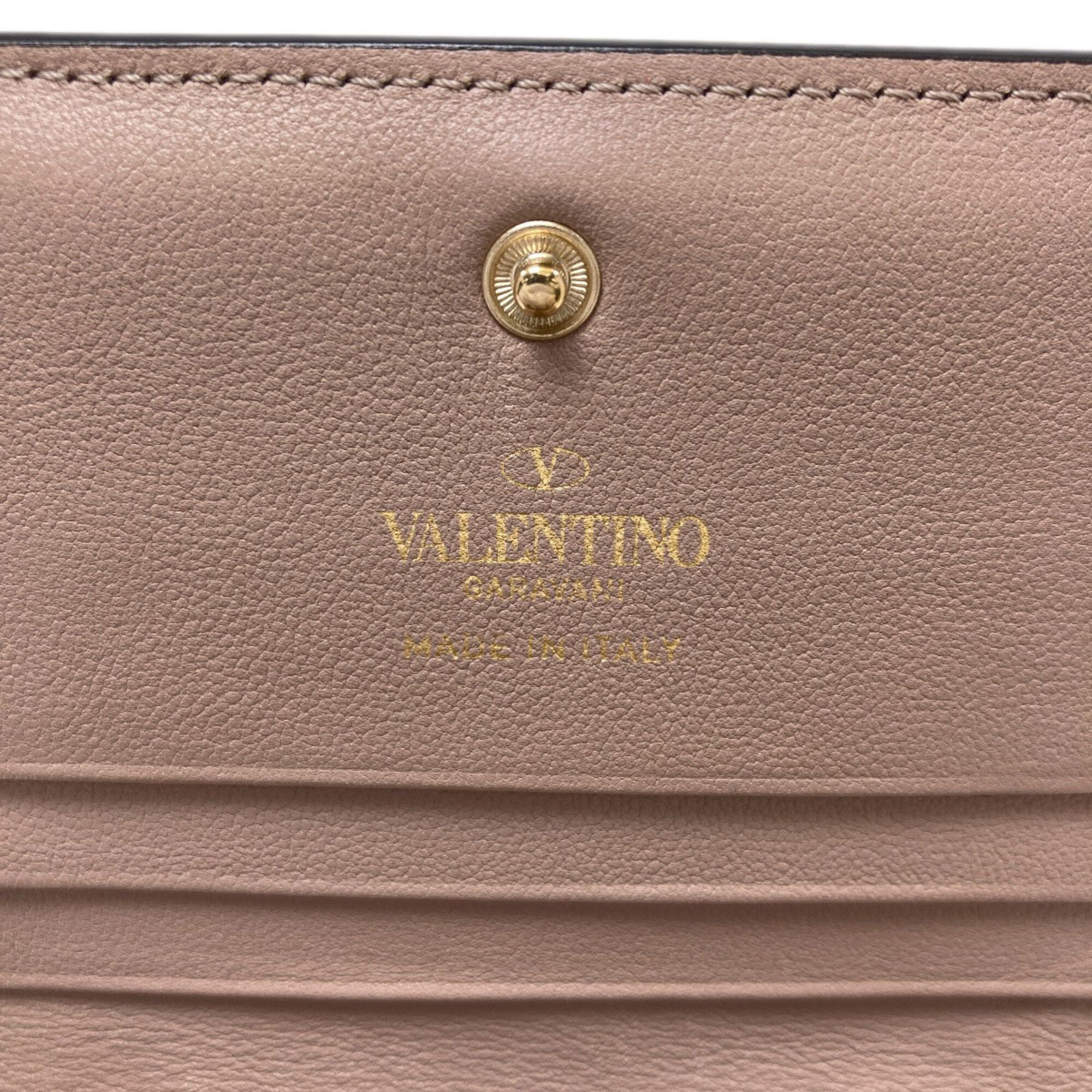 Valentino Beige Leather Wallet (Bi-Fold) (Pre-Owned)