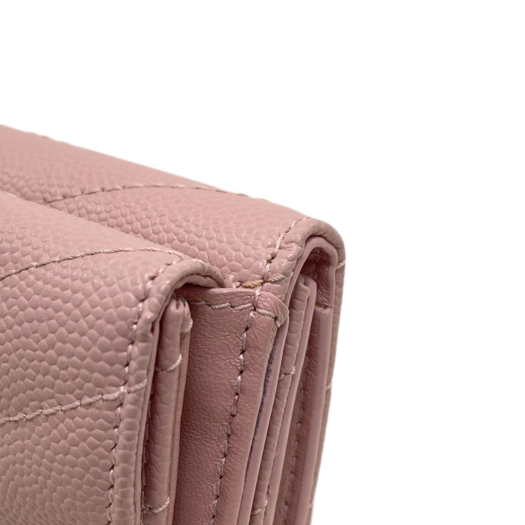 Yves Saint Laurent Pink Leather Wallet (Tri-Fold) (Pre-Owned)