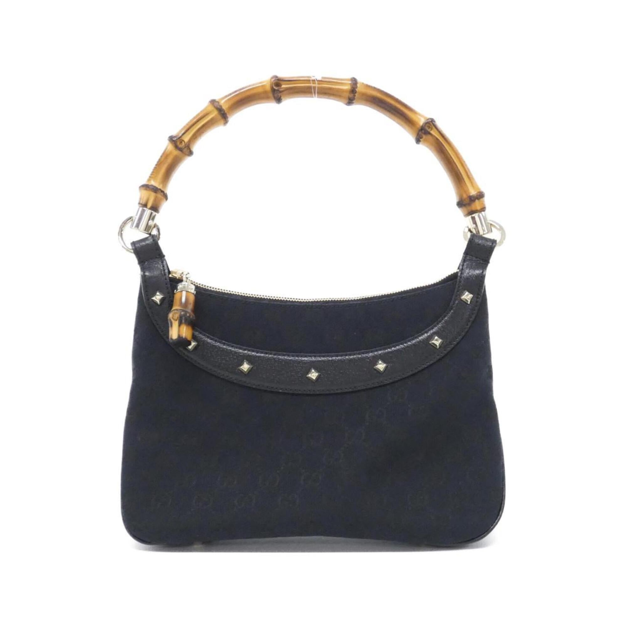 Gucci Black Gg Canvas Shoulder Bag (Pre-Owned)