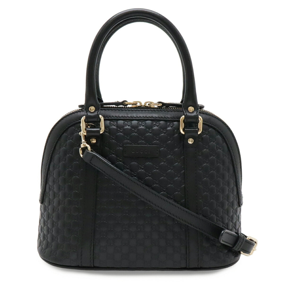 Gucci Black Leather Handbag Shoulder Bag (Pre-Owned)