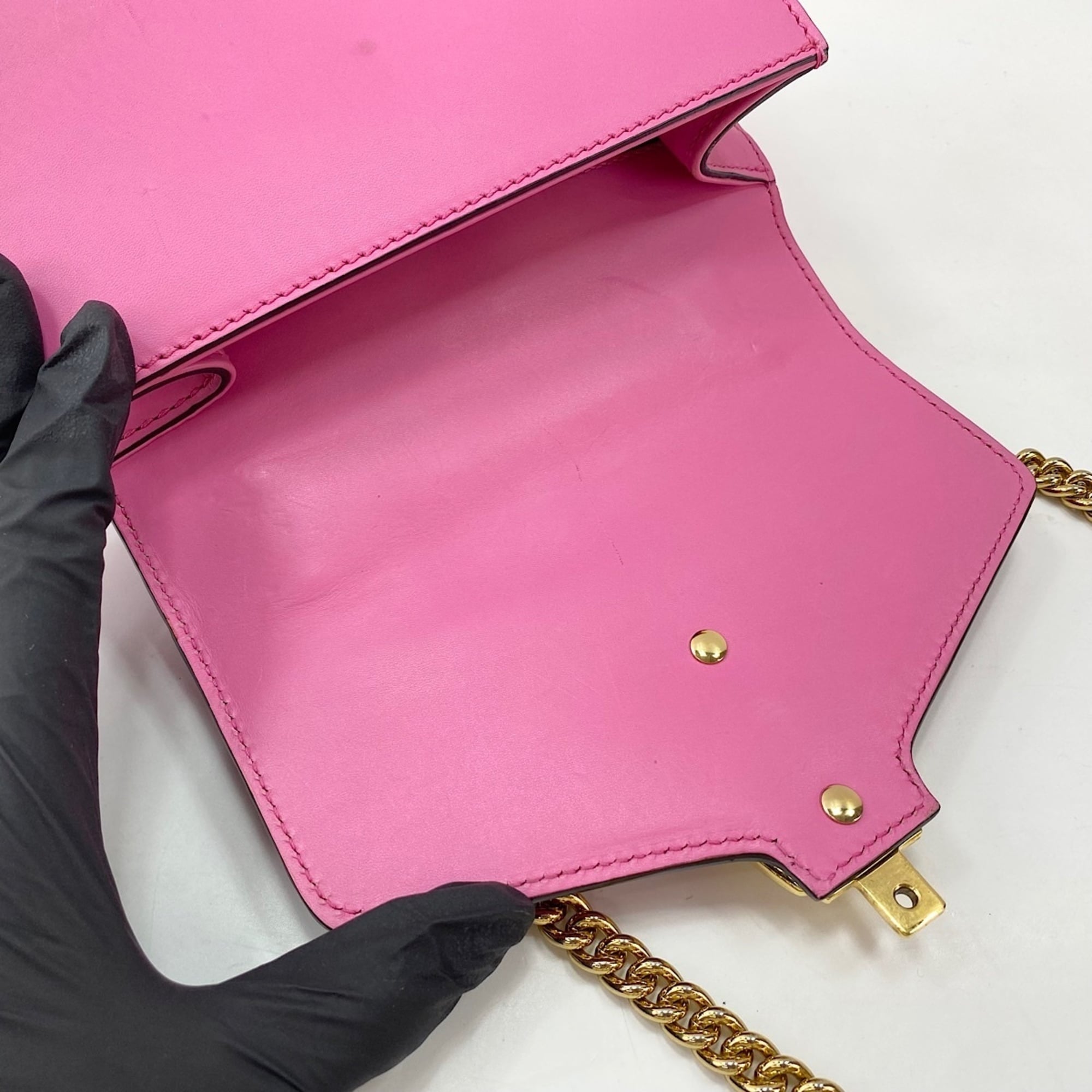 Gucci Sherry Line Pink Shoulder Bag (Pre-Owned)