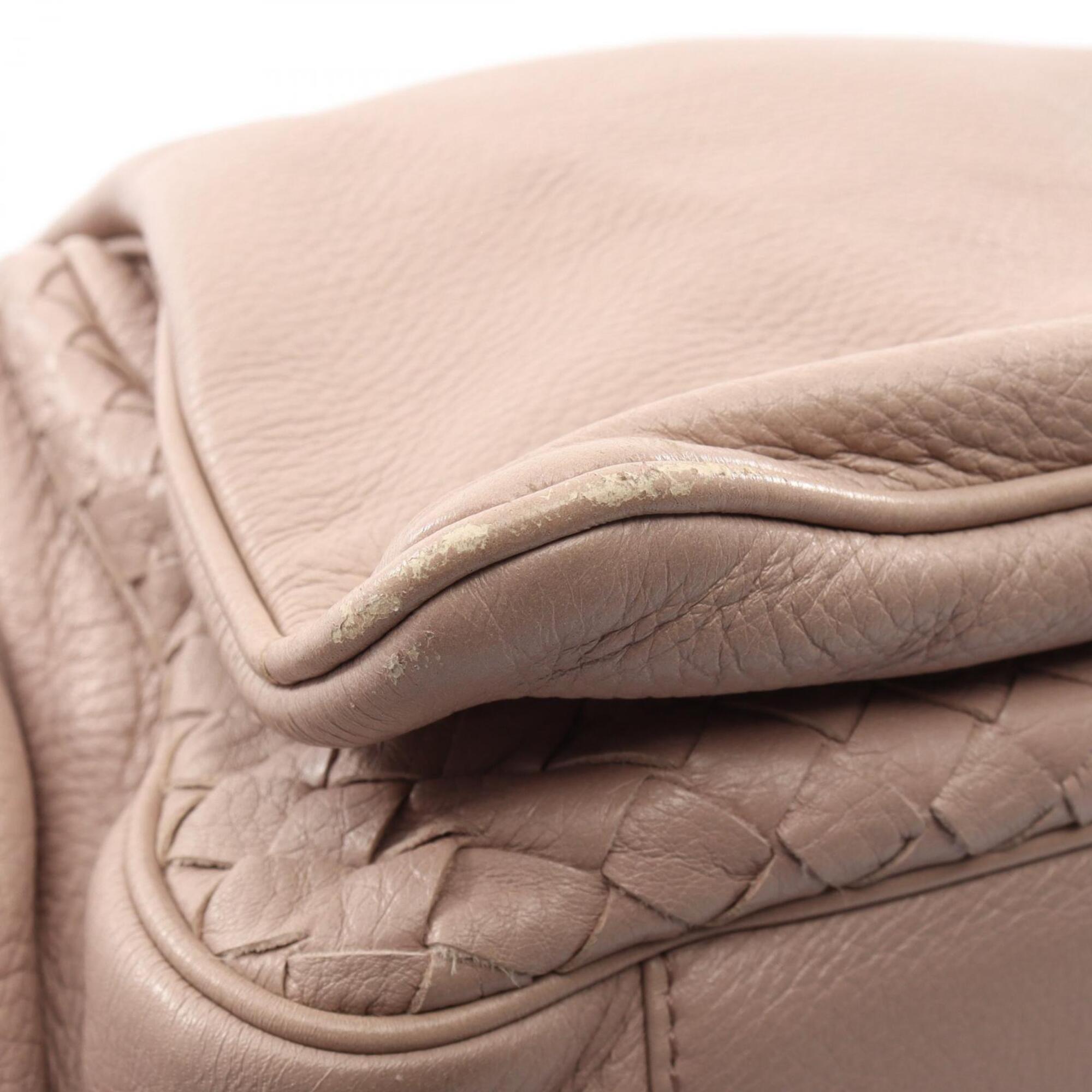 Bottega Veneta Pink Leather Handbag Shoulder Bag (Pre-Owned)