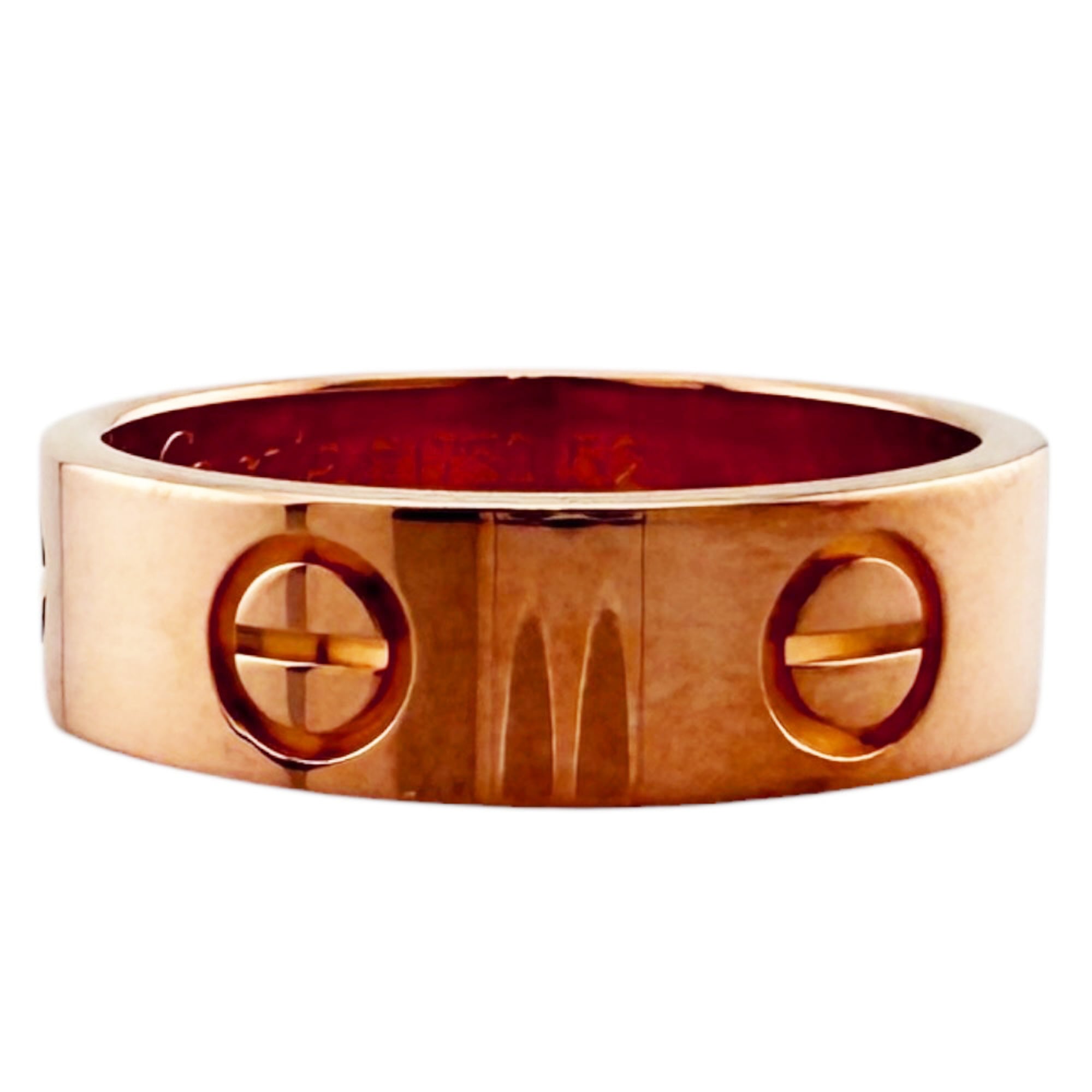 Cartier Love Pink Gold (18K) Band Ring (Pre-Owned)