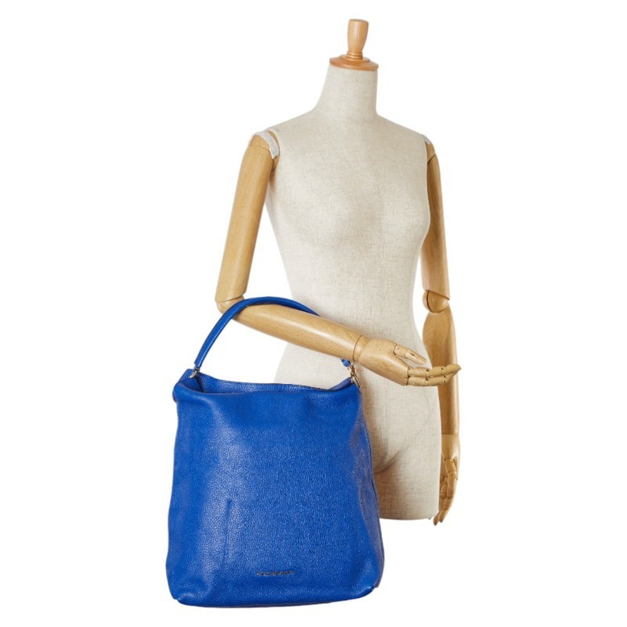 Burberry Blue Leather Handbag (Pre-Owned)