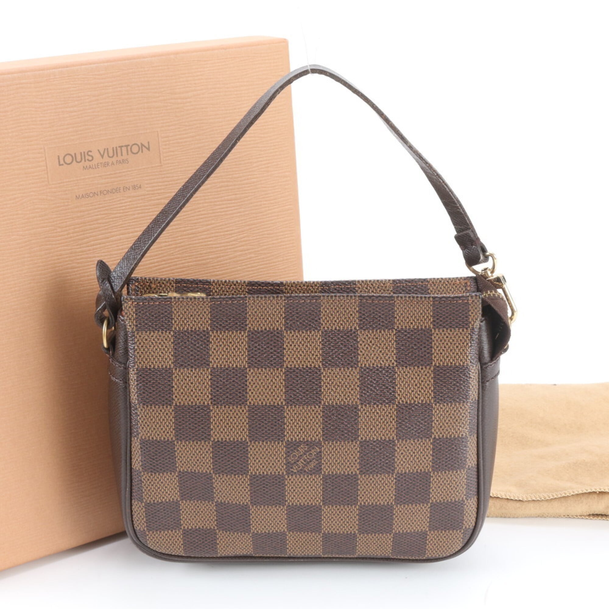 Louis Vuitton Brown Damier Canvas Coated Canvas Leather Handbag (Pre-Owned)