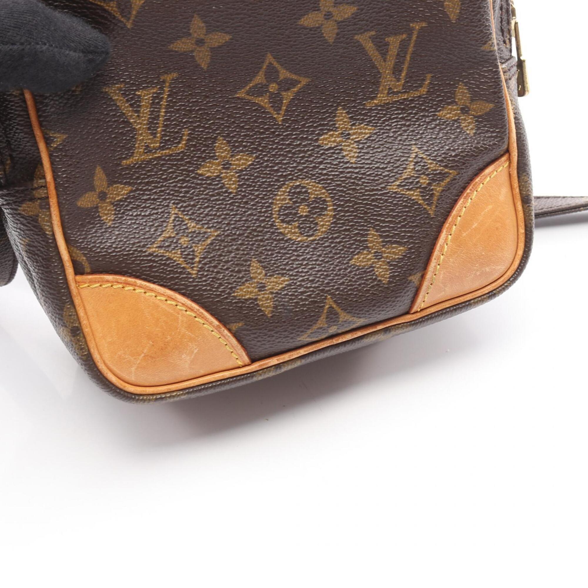 Louis Vuitton Brown Monogram Coated Canvas Leather Handbag Shoulder Bag (Pre-Owned)