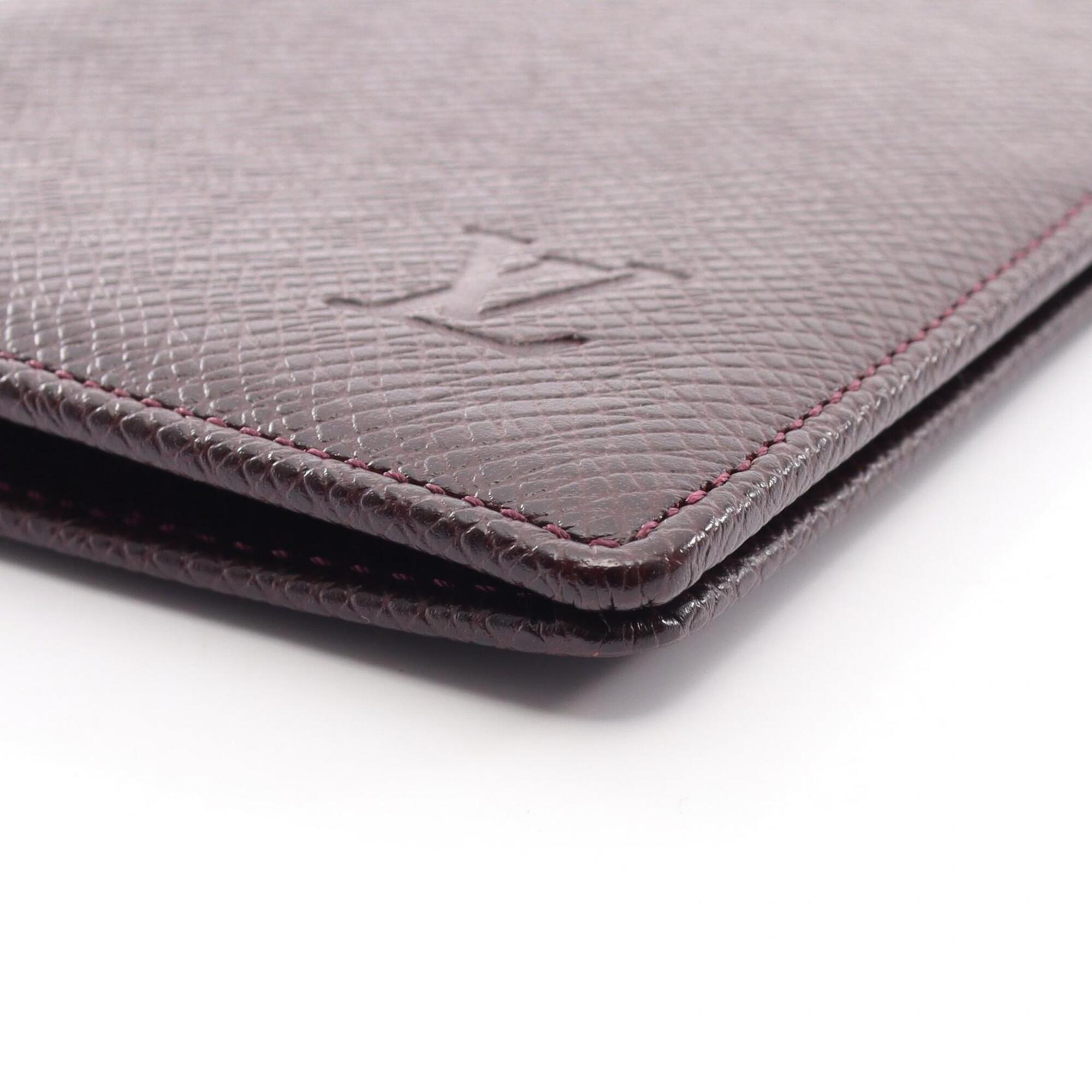 Louis Vuitton Bordeaux Leather Long Wallet (Bi-Fold) (Pre-Owned)