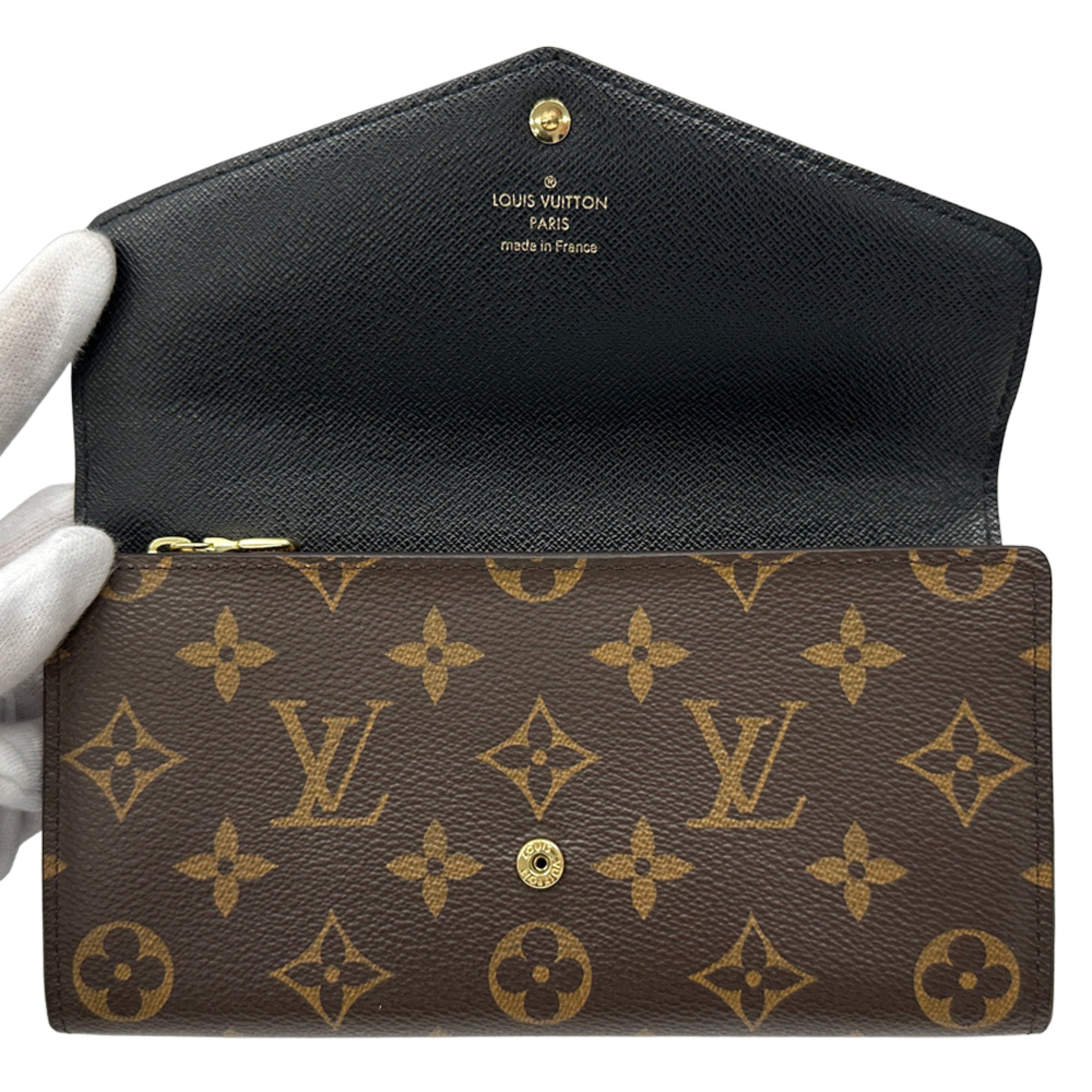Louis Vuitton Brown Monogram Canvas Long Wallet (Bi-Fold) (Pre-Owned)