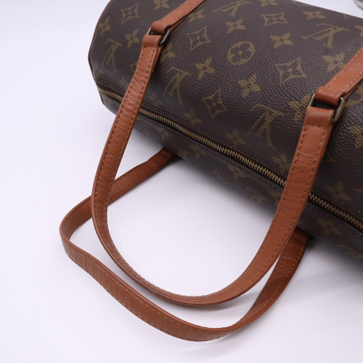 Louis Vuitton Monogram Beige Brown Coated Canvas Leather Handbag (Pre-Owned)