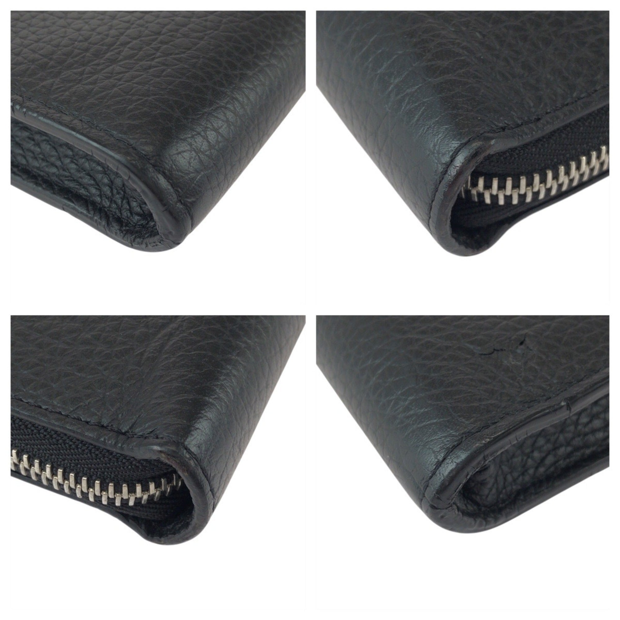 Louis Vuitton Black Noir Leather Clutch Bag Pochette (Pre-Owned)