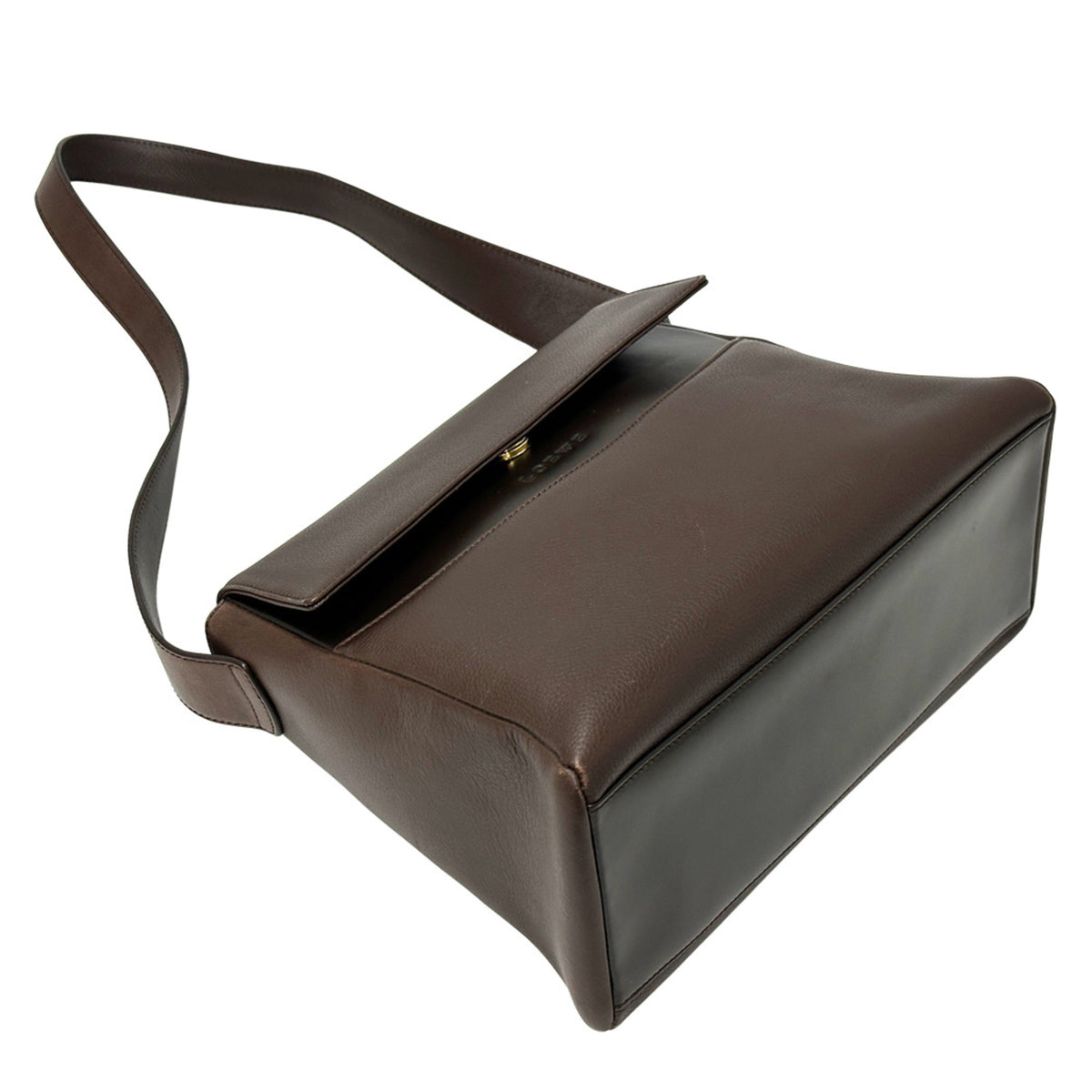Loewe Dark Brown Leather Handbag Shoulder Bag (Pre-Owned)