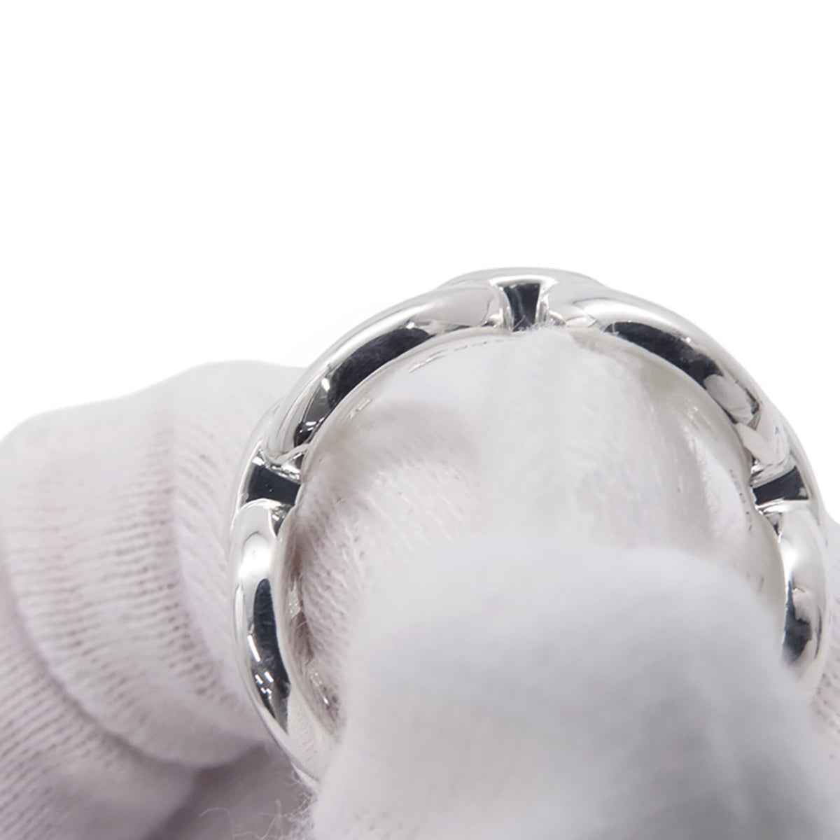 Hermes Silver 925 Band Ring (Pre-Owned)