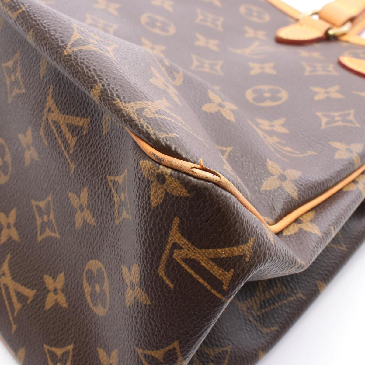 Louis Vuitton Brown Monogram Coated Canvas Leather Handbag Shoulder Bag (Pre-Owned)