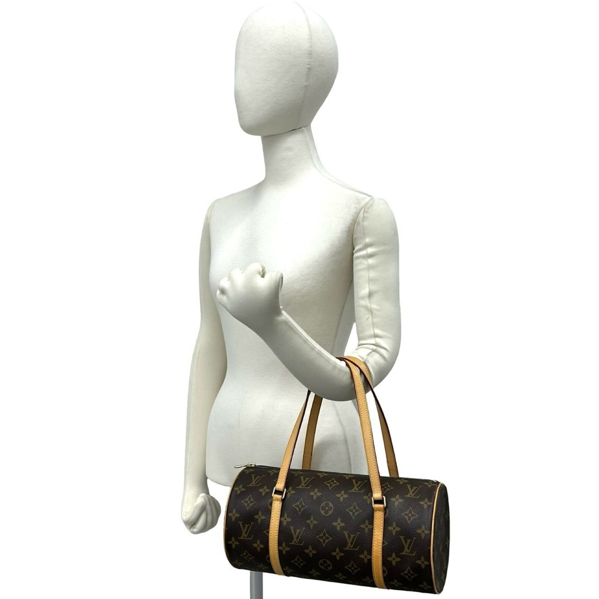 Louis Vuitton Brown Leather Pvc Boston Bag Handbag (Pre-Owned)