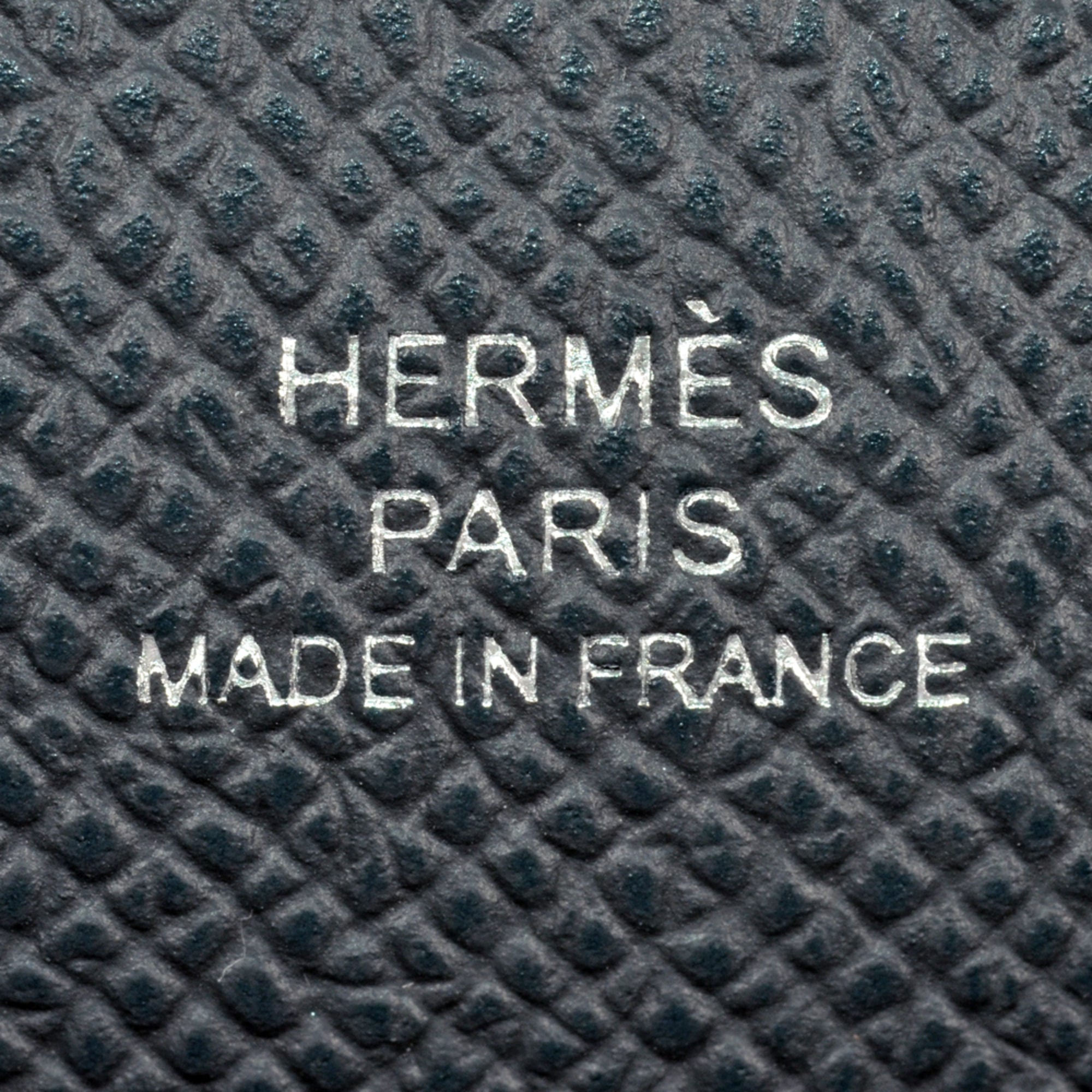 Hermes Blue Gray Dark Blue Epsom Leather Pochette Shoulder Bag (Pre-Owned)