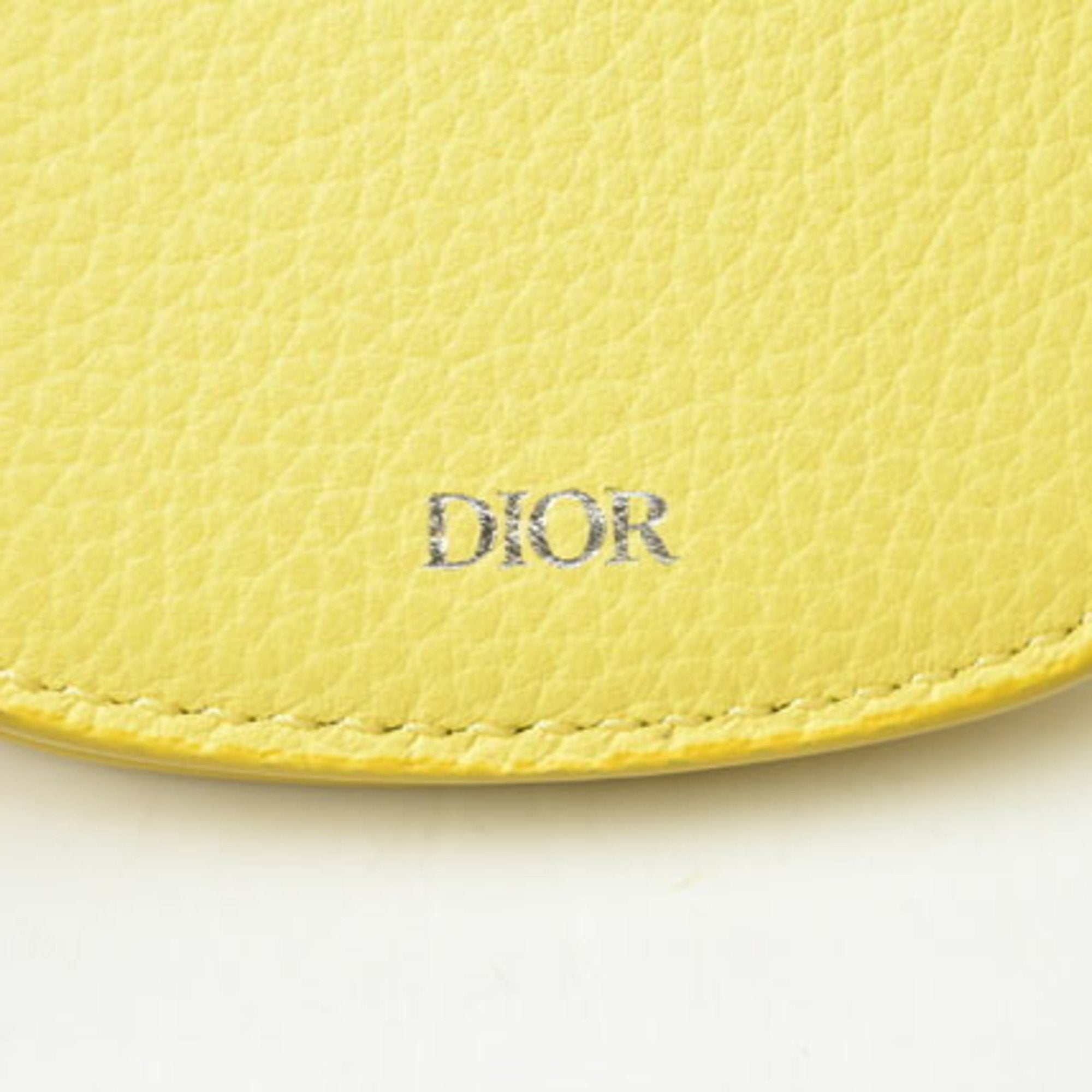 Christian Dior Yellow Leather Metal Coin Purse/Coin Case (Pre-Owned)