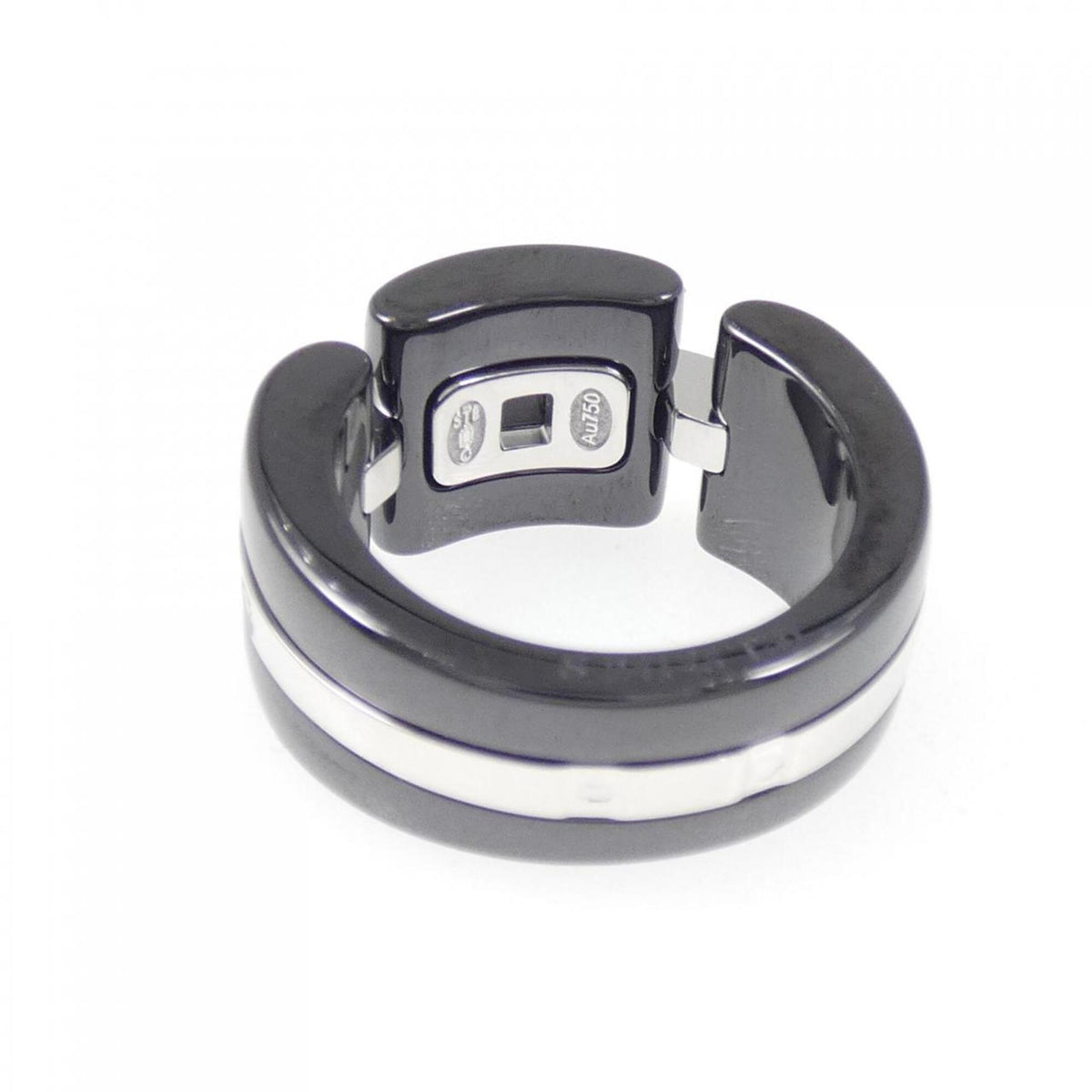 Chanel White Gold (18K) Ceramic Band Ring (Pre-Owned)
