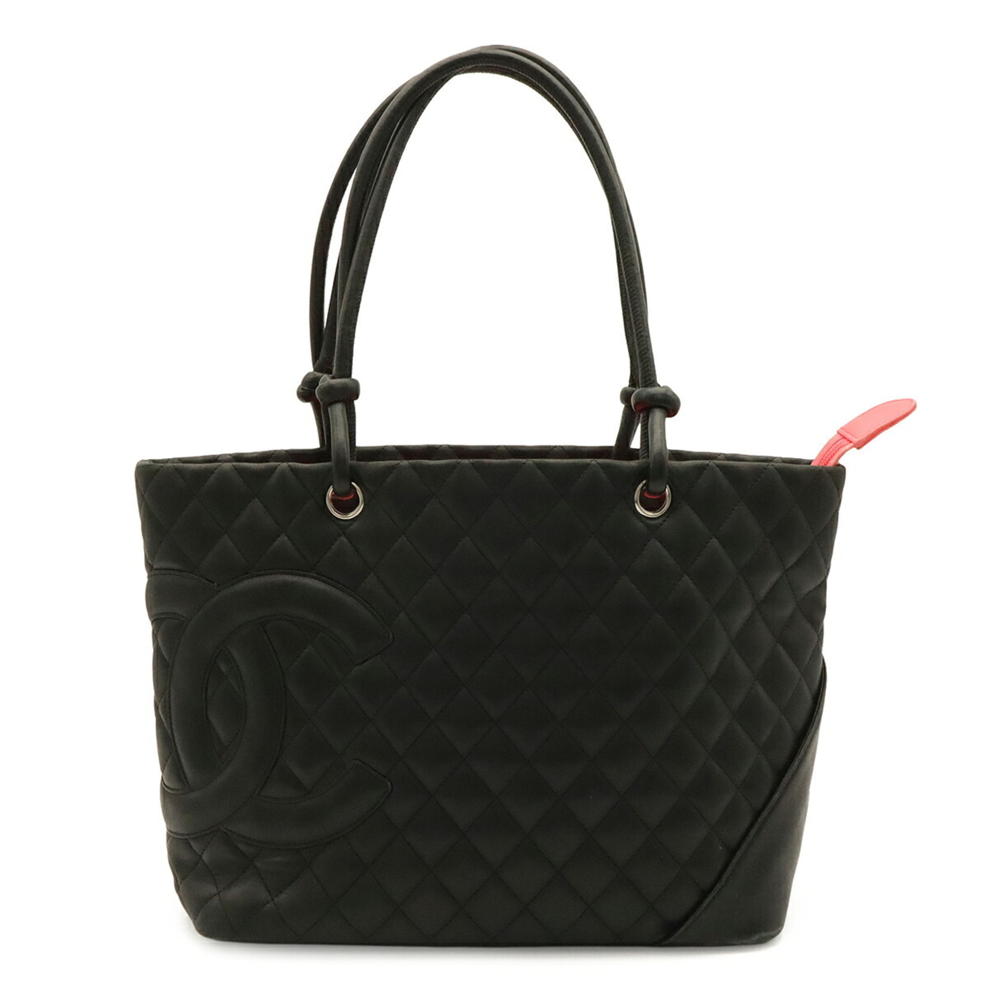 Chanel Black Pink Cambon Ligne Shoulder Bag Tote Bag (Pre-Owned)