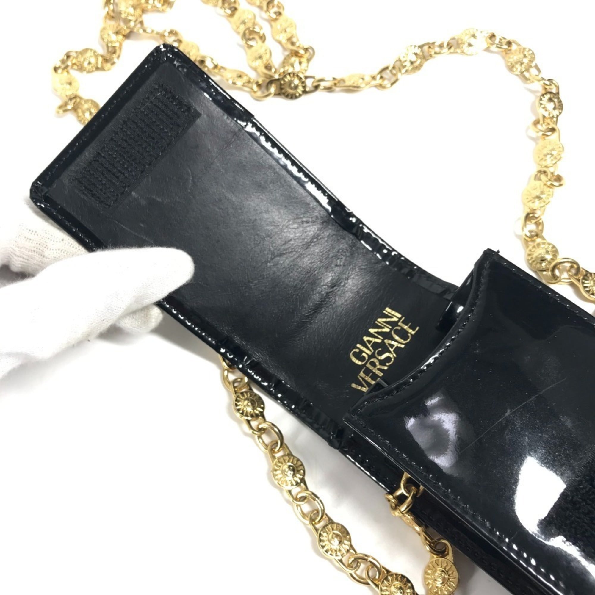 Versace Black Pochette Pouch Shoulder Bag (Pre-Owned)