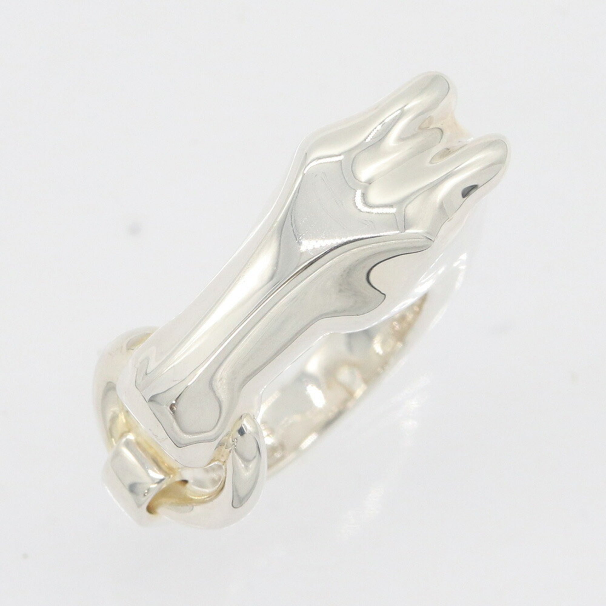 Hermes Sterling Silver 925 Band Ring (Pre-Owned)