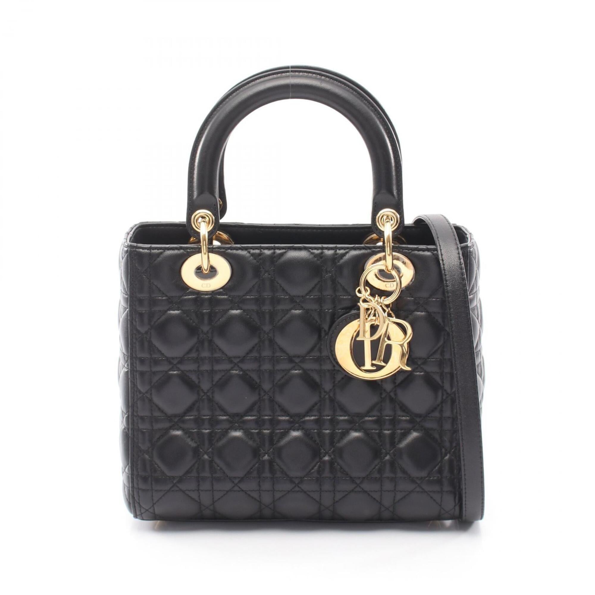 Christian Dior Black Leather Handbag (Pre-Owned)
