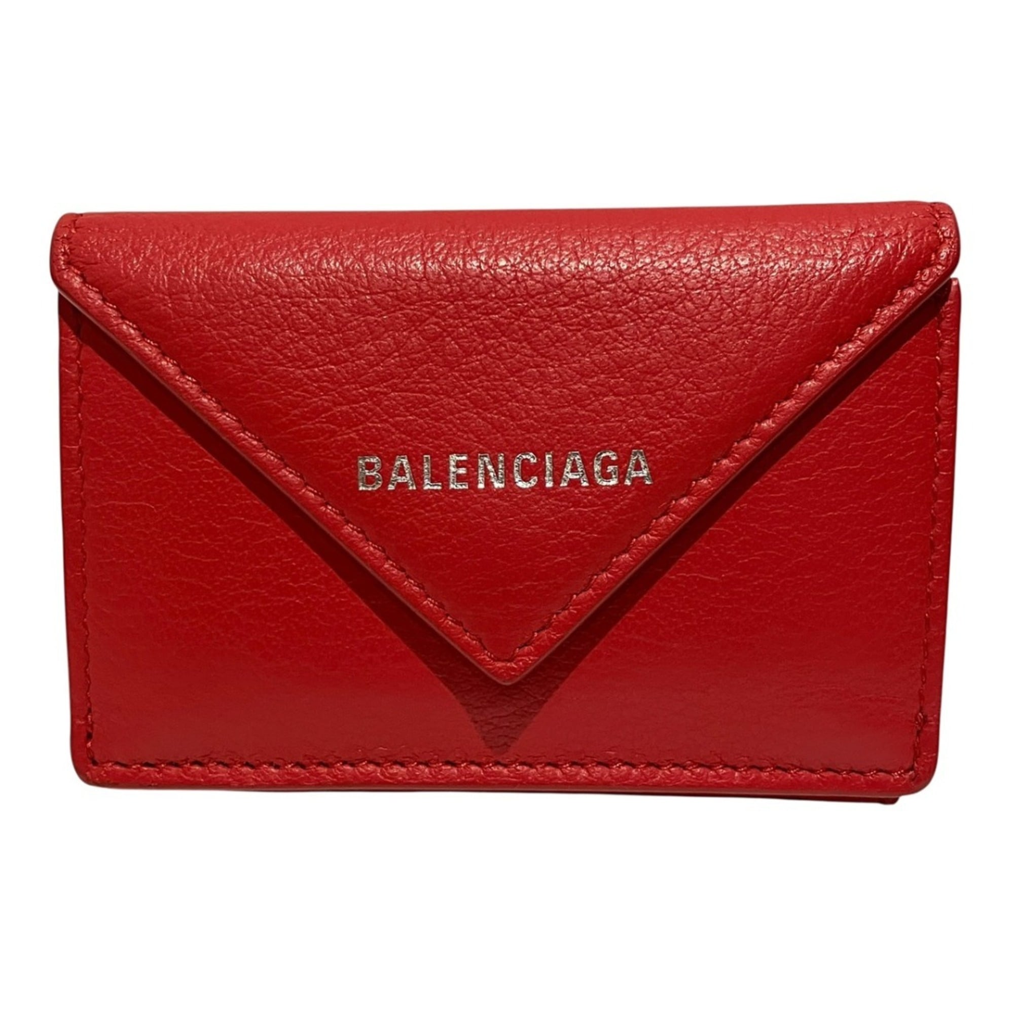 Balenciaga Red Color Paper Wallet (Tri-Fold) (Pre-Owned)