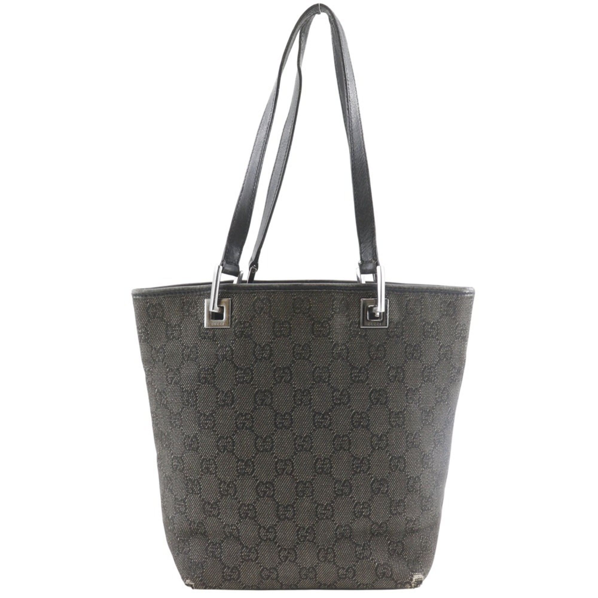 Gucci Black Denim Handbag Tote Bag (Pre-Owned)