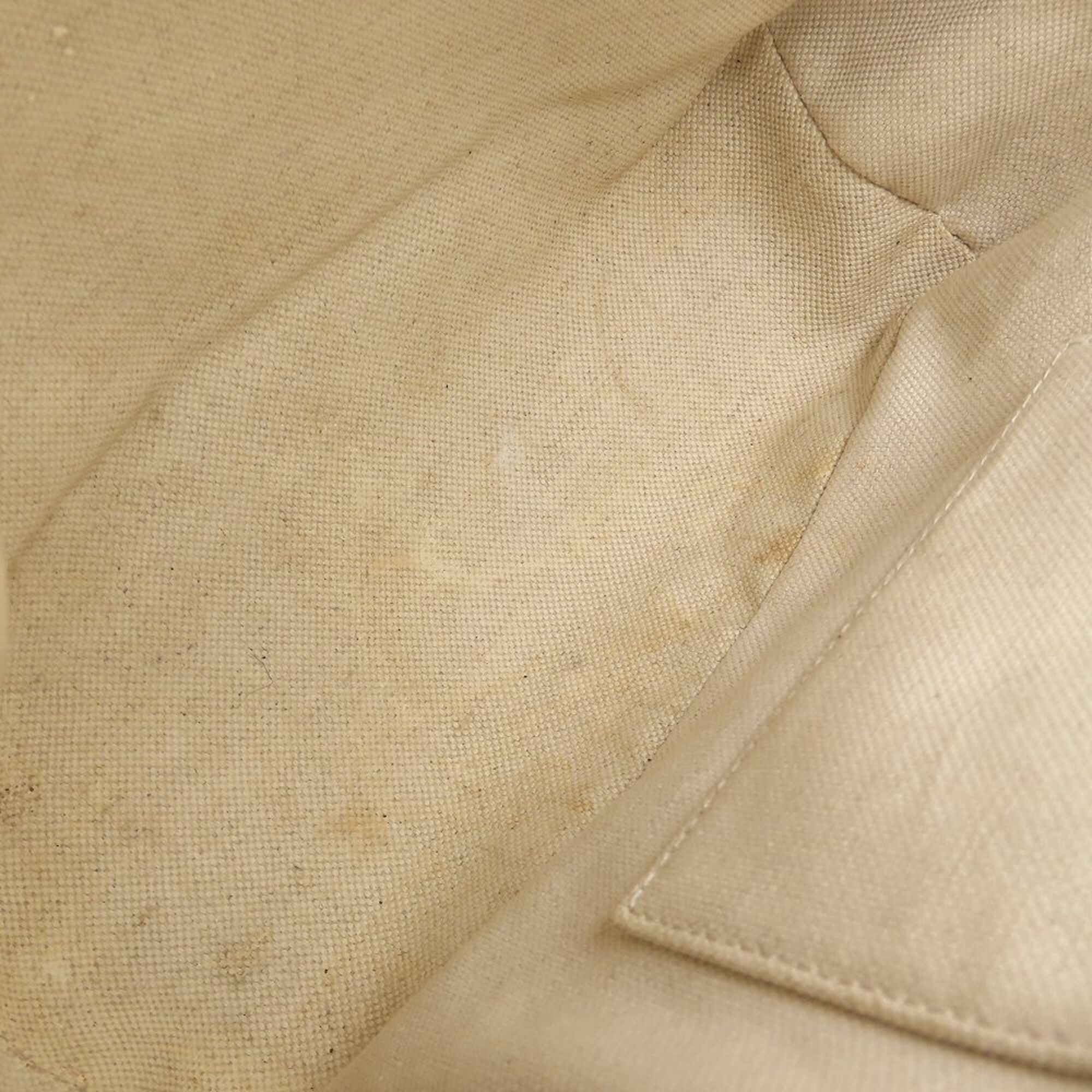 Gucci Beige Brown Gg Supreme Canvas Leather Backpack (Pre-Owned)