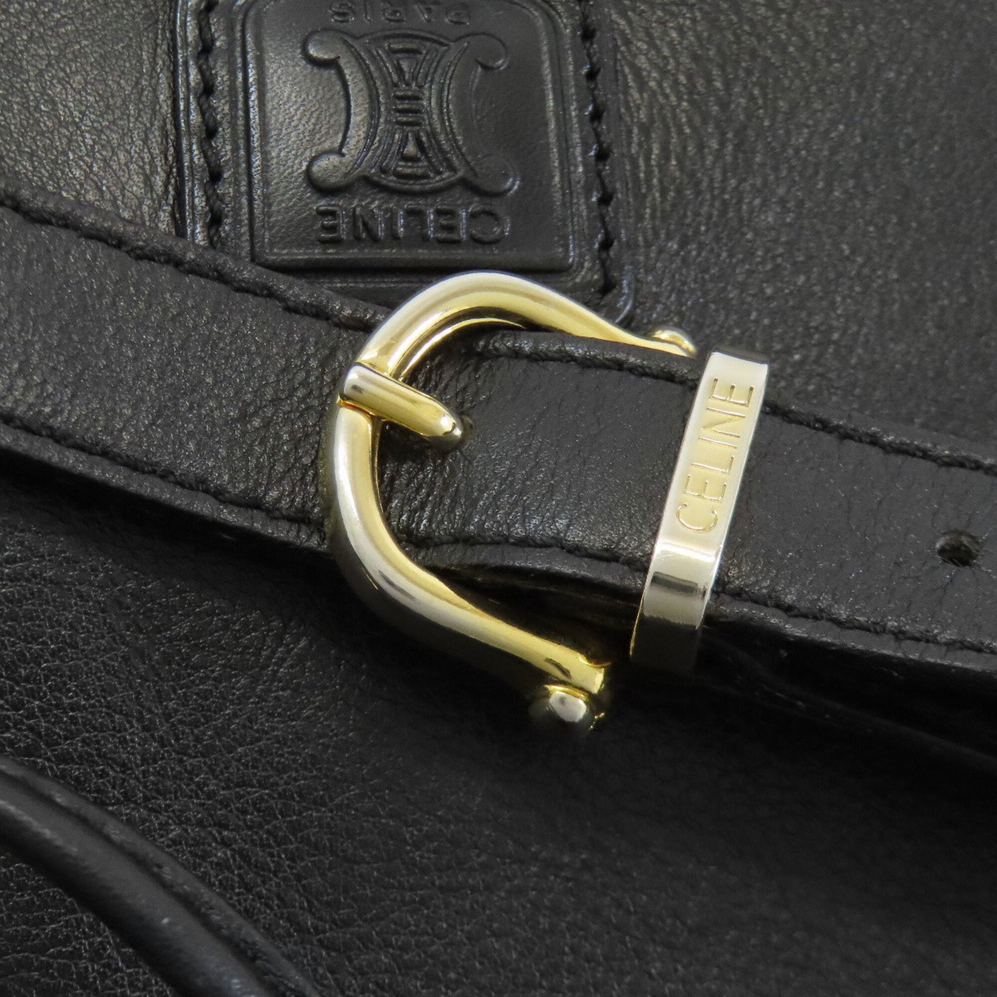 Celine Black Leather Shoulder Bag (Pre-Owned)
