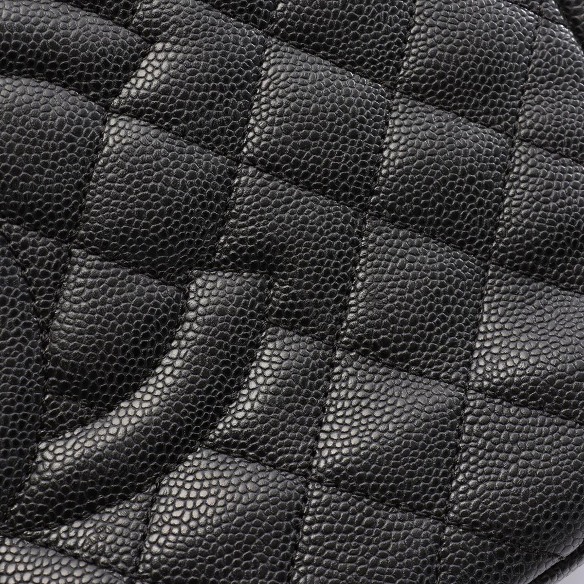 Chanel Black Grained Calfskin Handbag Tote Bag (Pre-Owned)