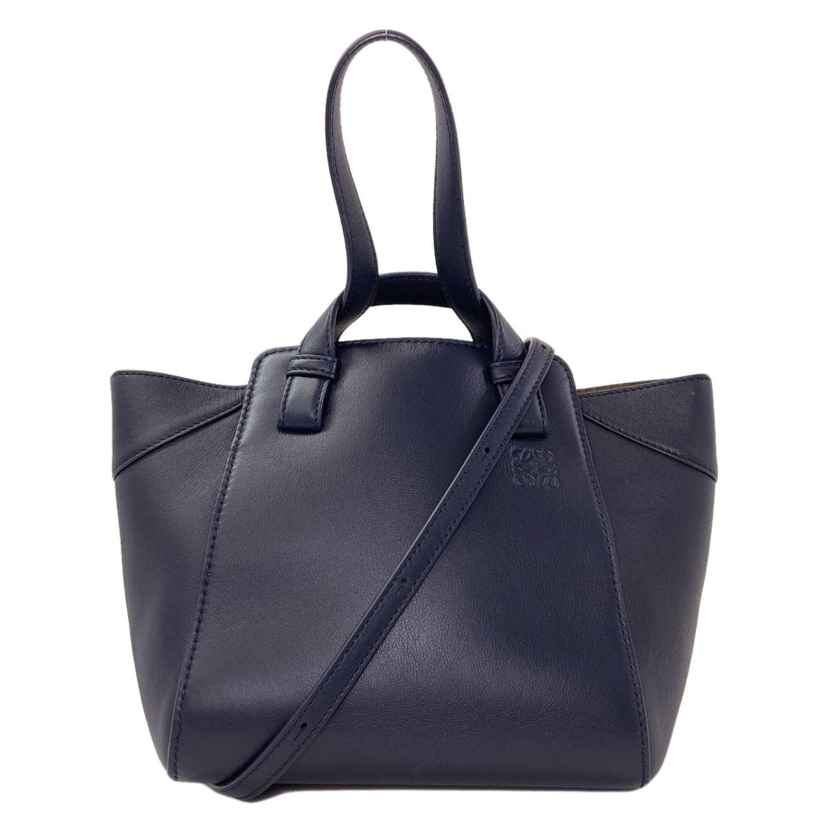 Loewe Navy Leather Handbag (Pre-Owned)