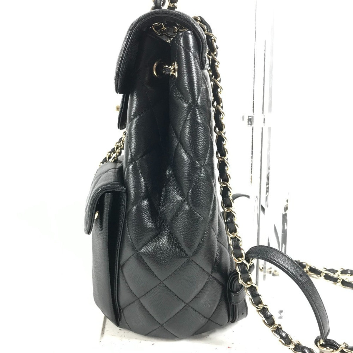 Chanel Black Grained Calfskin Backpack (Pre-Owned)
