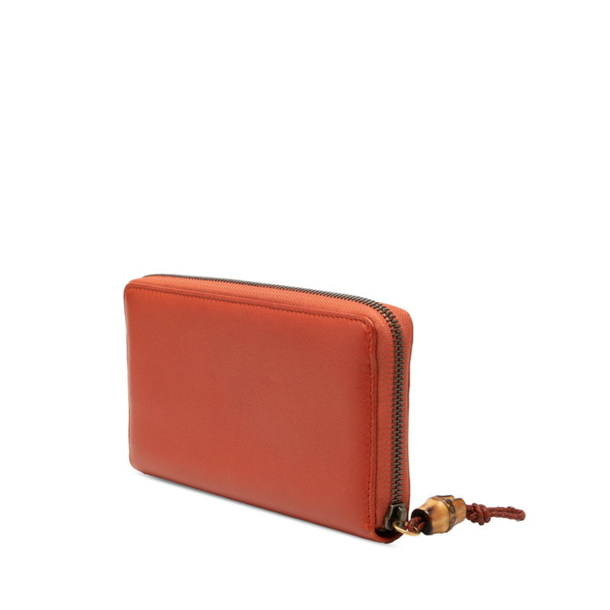 Gucci Orange Leather Long Wallet (Bi-Fold) (Pre-Owned)
