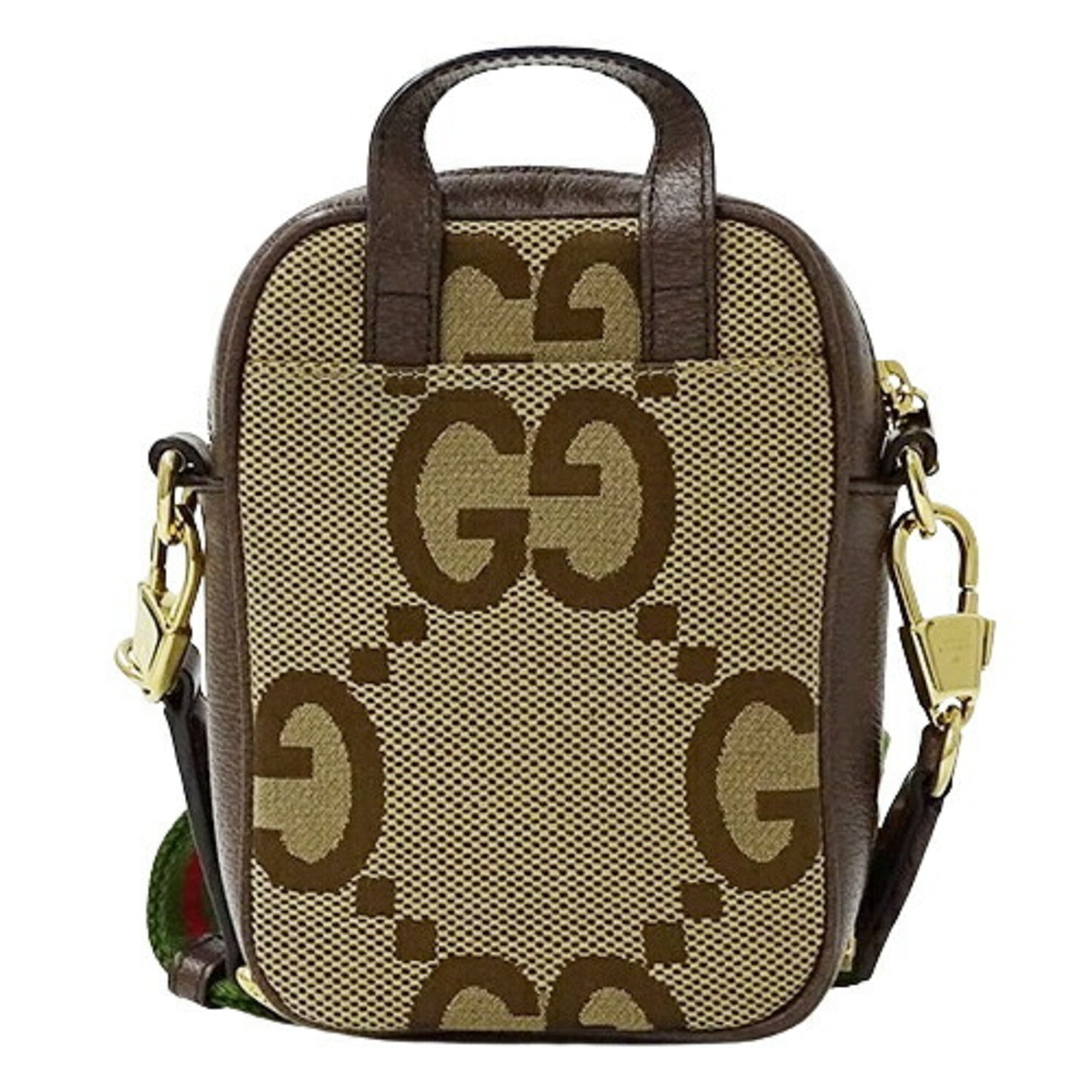Gucci Beige Brown Gg Canvas Shoulder Bag (Pre-Owned)