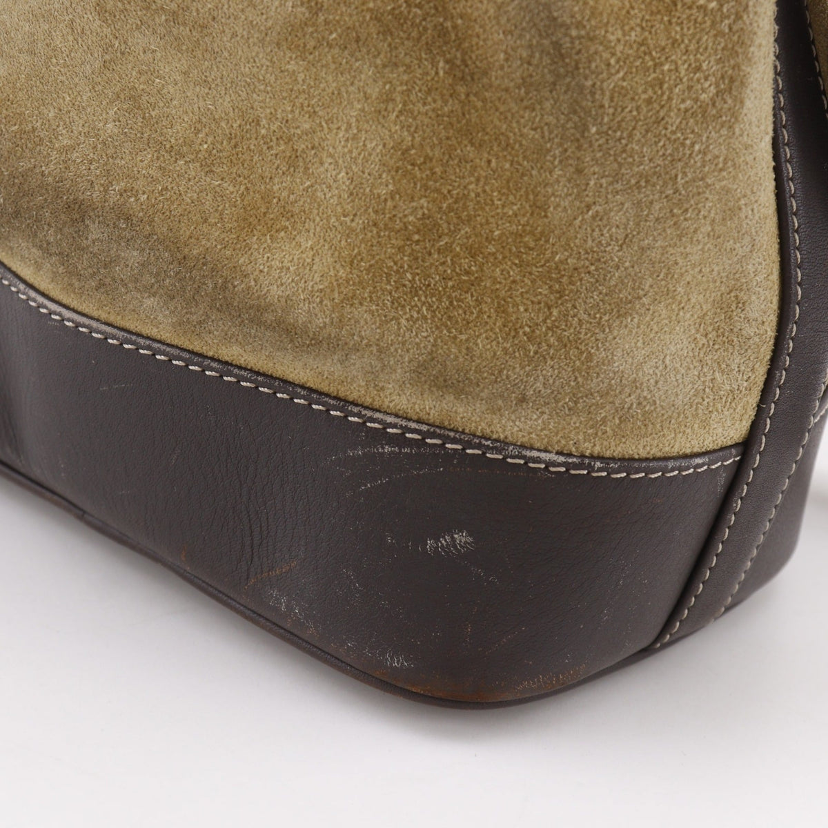 Loewe Beige Suede Leather Shoulder Bag (Pre-Owned)