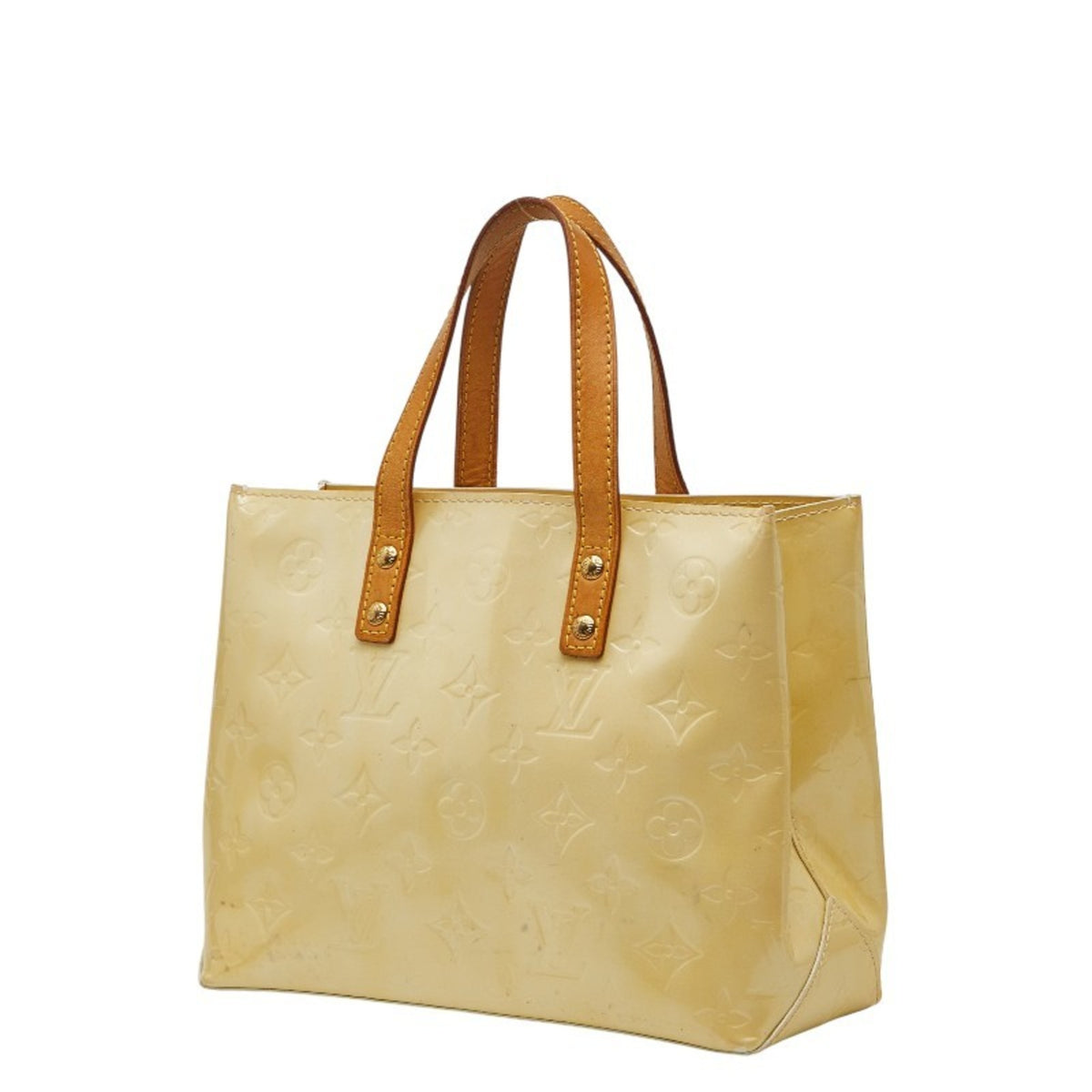 Louis Vuitton Beige Patent Leather Handbag (Pre-Owned)