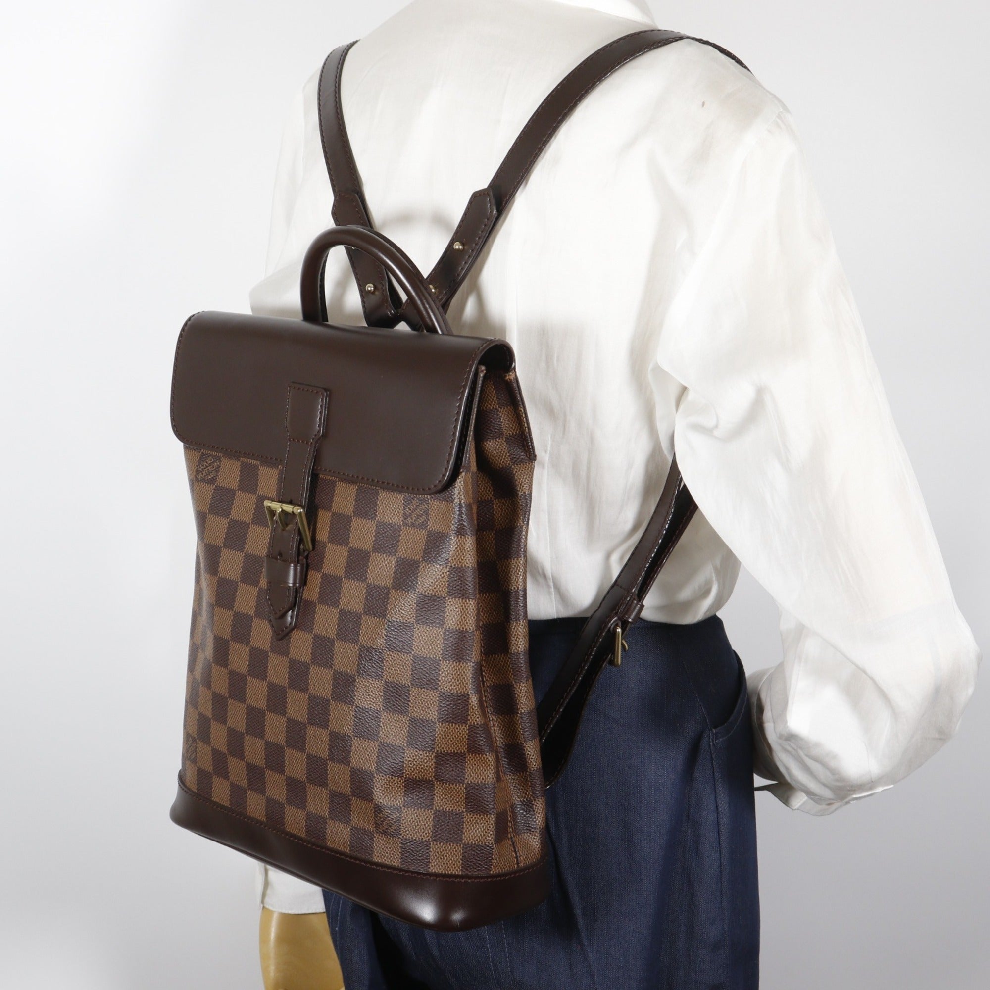 Louis Vuitton Brown Damier Canvas Backpack (Pre-Owned)