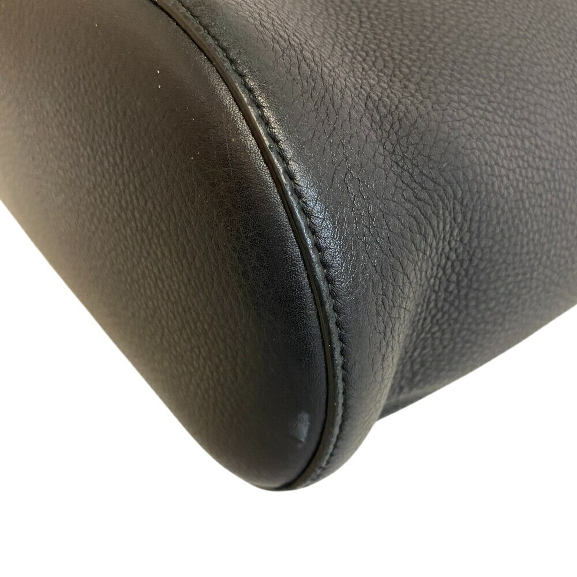 Tiffany Brown Leather Pouch Tote Bag (Pre-Owned)