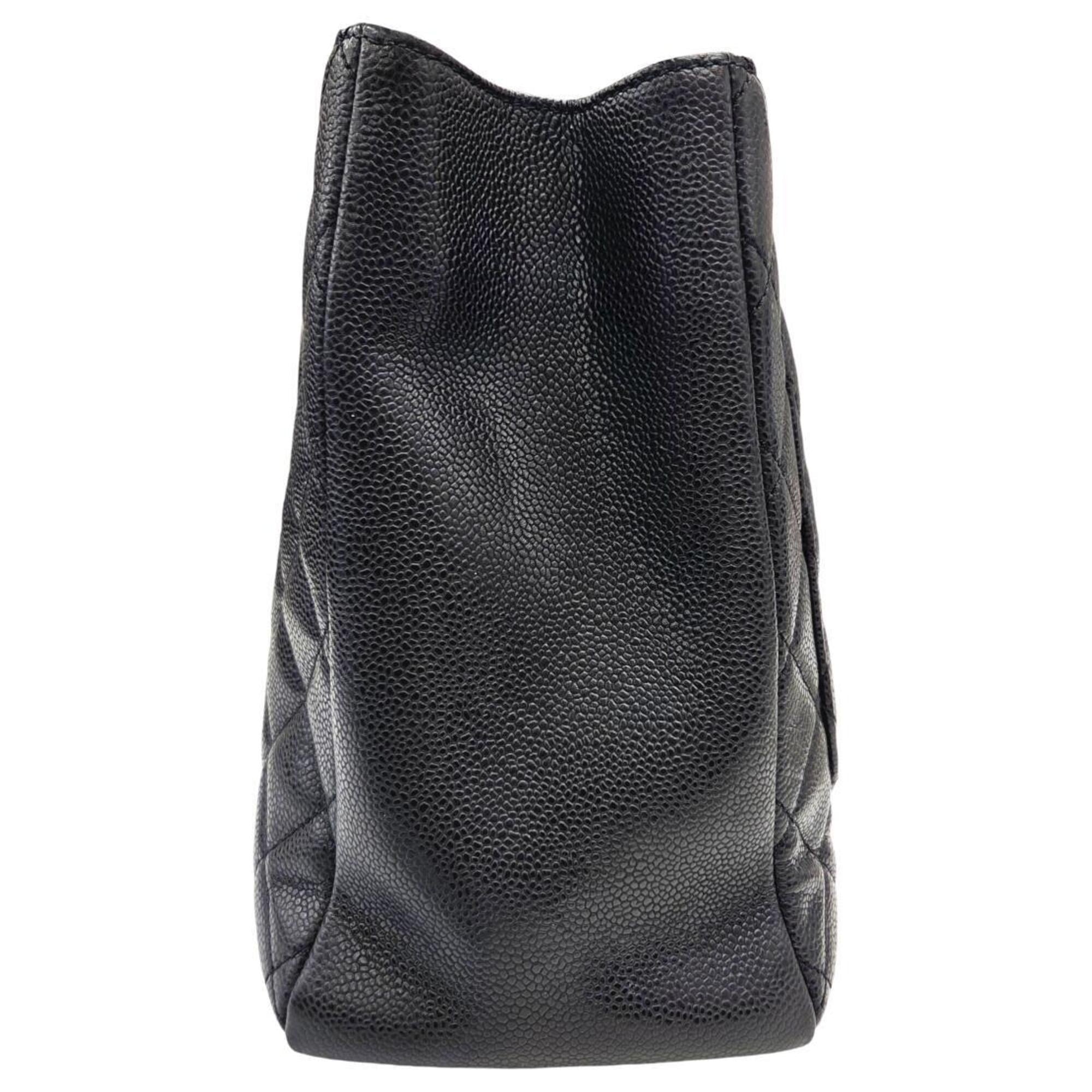 Chanel Black Grained Calfskin Tote Bag (Pre-Owned)