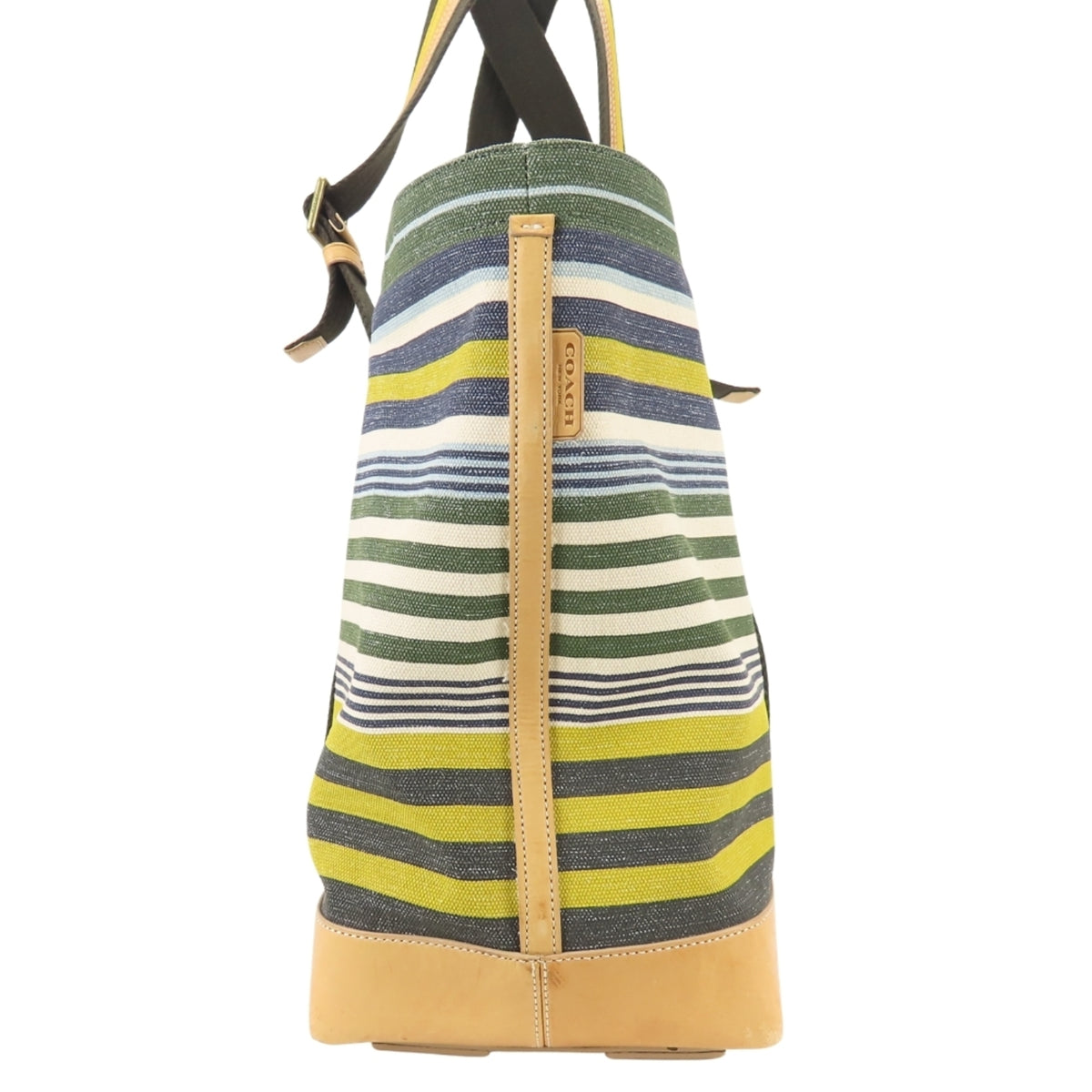 Coach Multi-Color Canvas Leather Tote Bag (Pre-Owned)