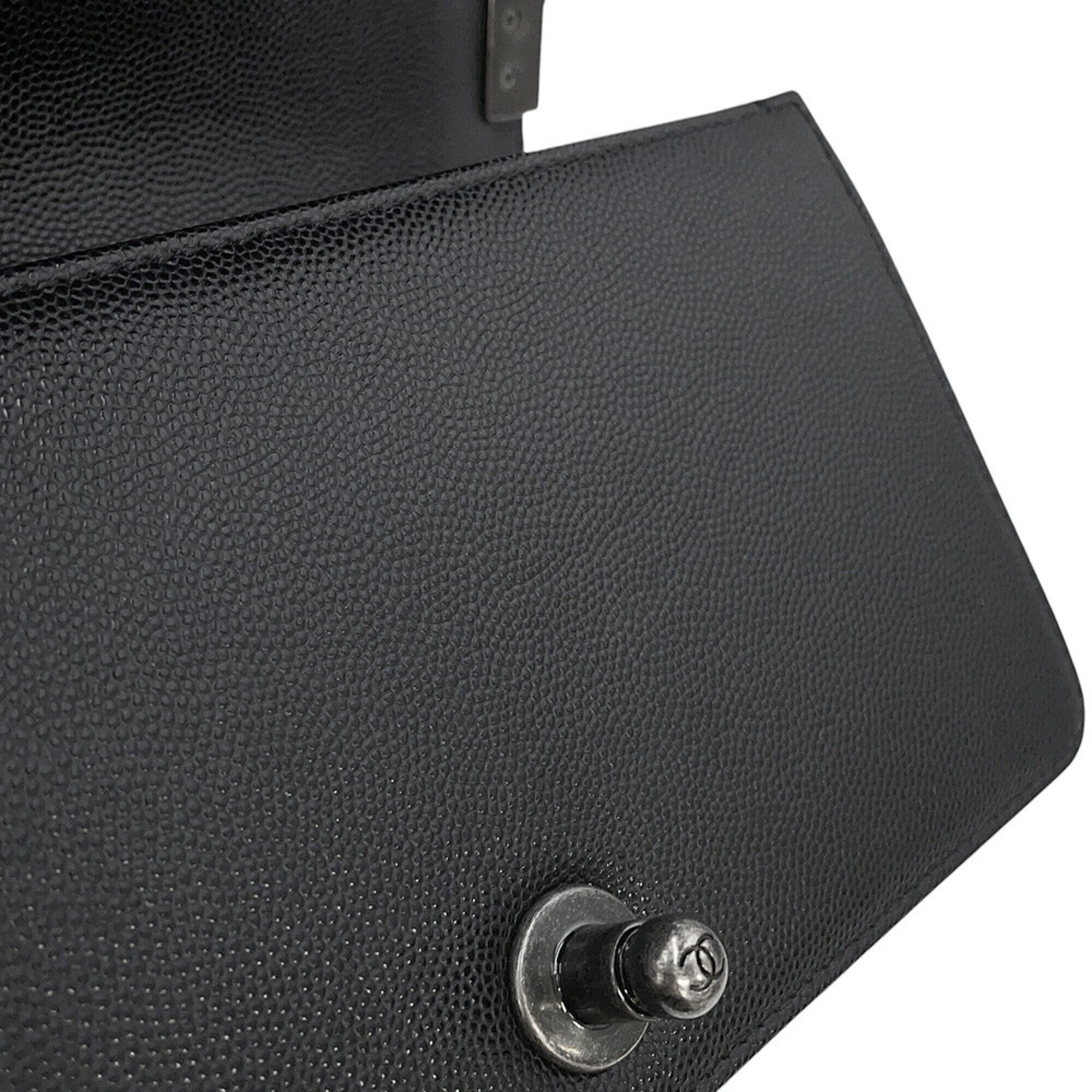 Chanel Black Grained Calfskin Shoulder Bag (Pre-Owned)