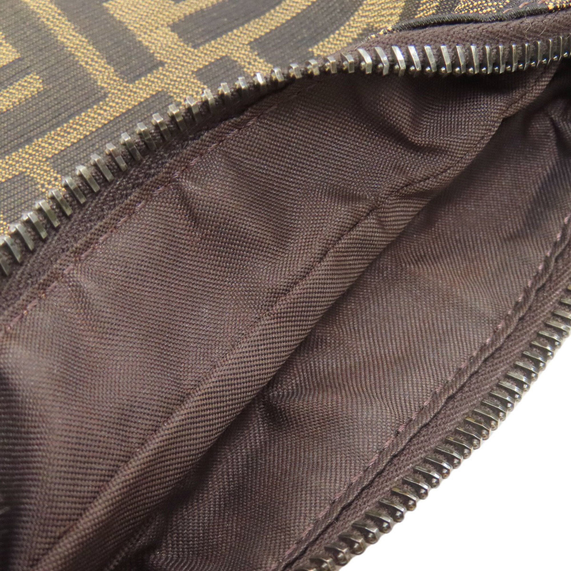 Fendi Brown Zucca Canvas Shoulder Bag (Pre-Owned)