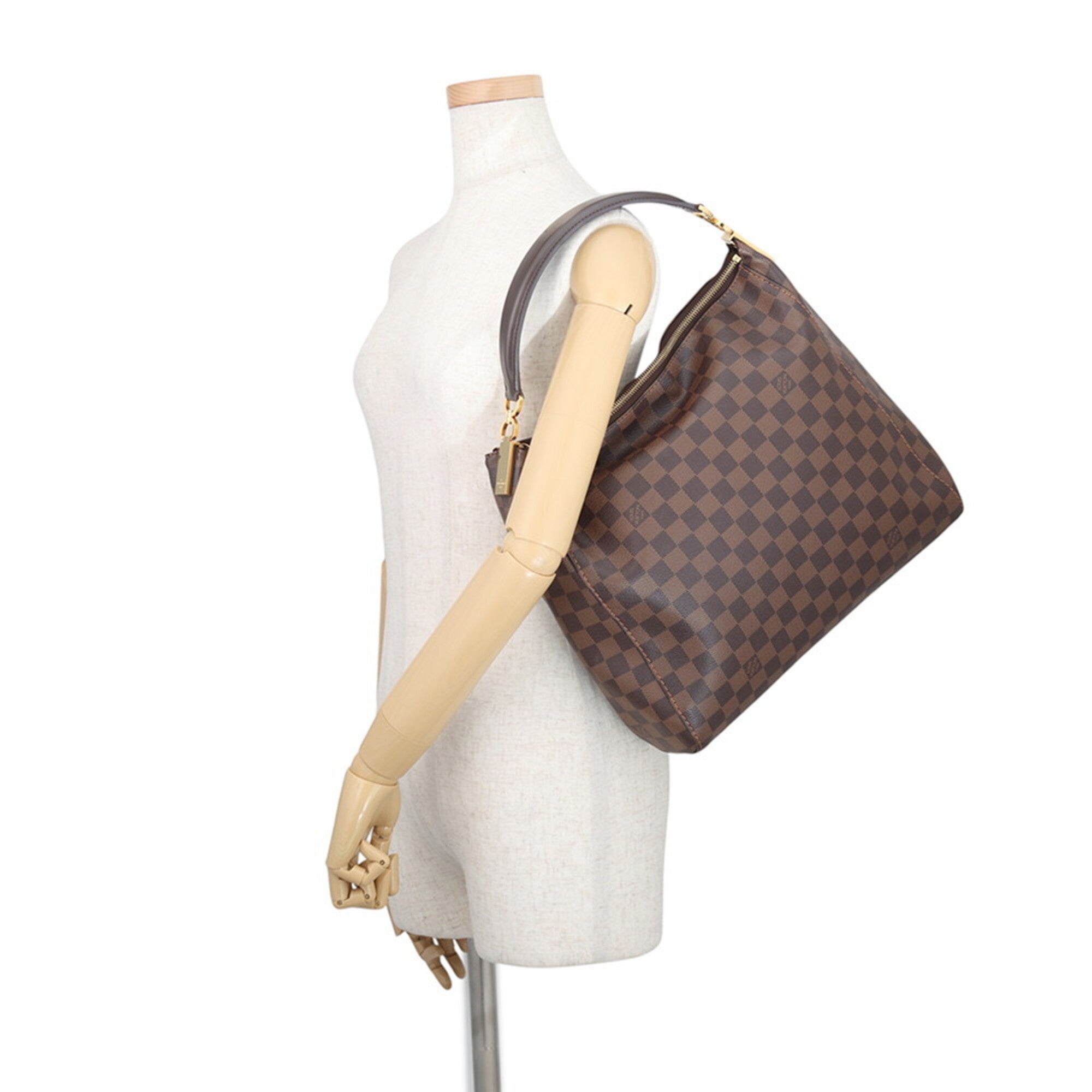 Louis Vuitton Damier Brown Damier Canvas Ebene Handbag (Pre-Owned)