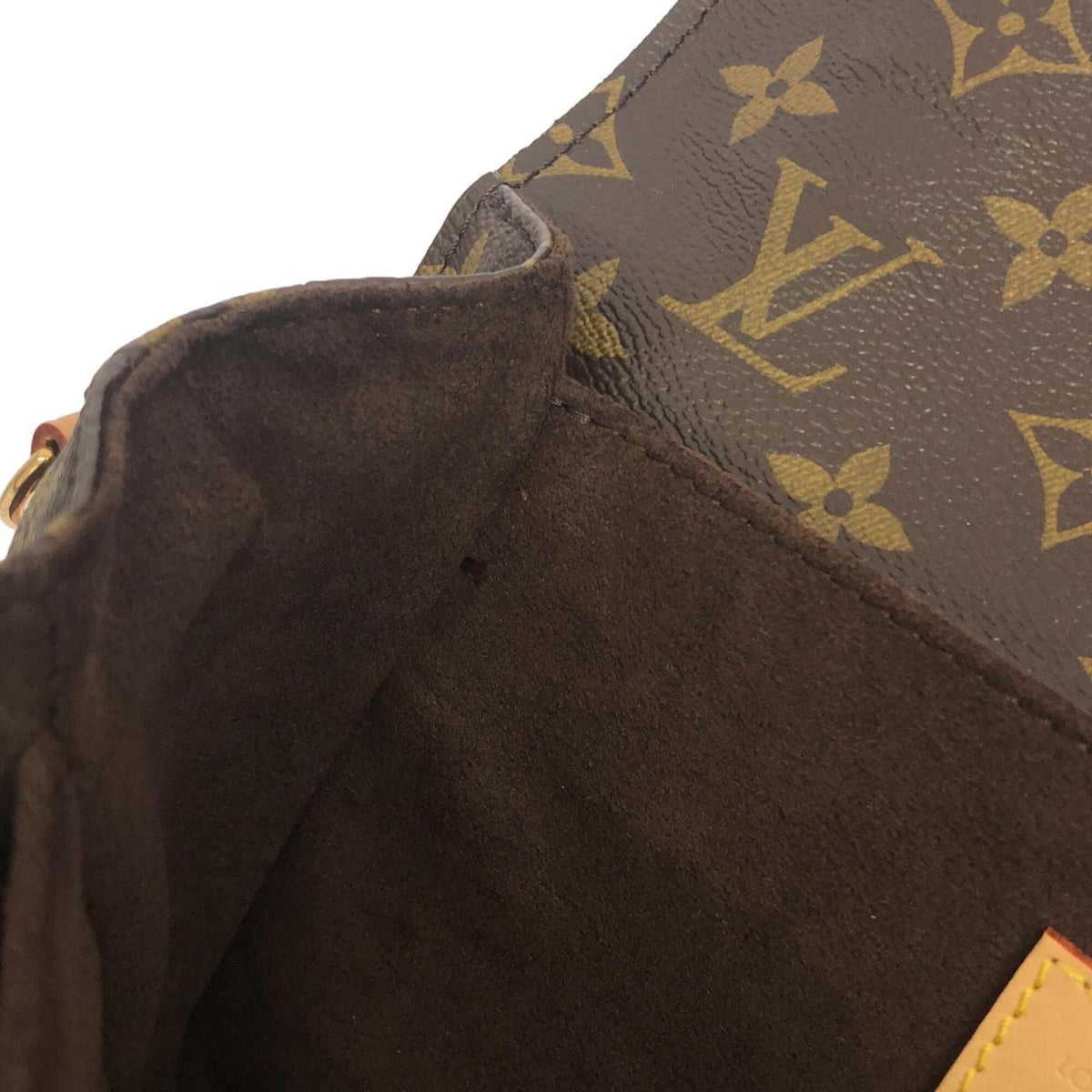 Louis Vuitton Marron Coated Canvas Handbag Pochette (Pre-Owned)