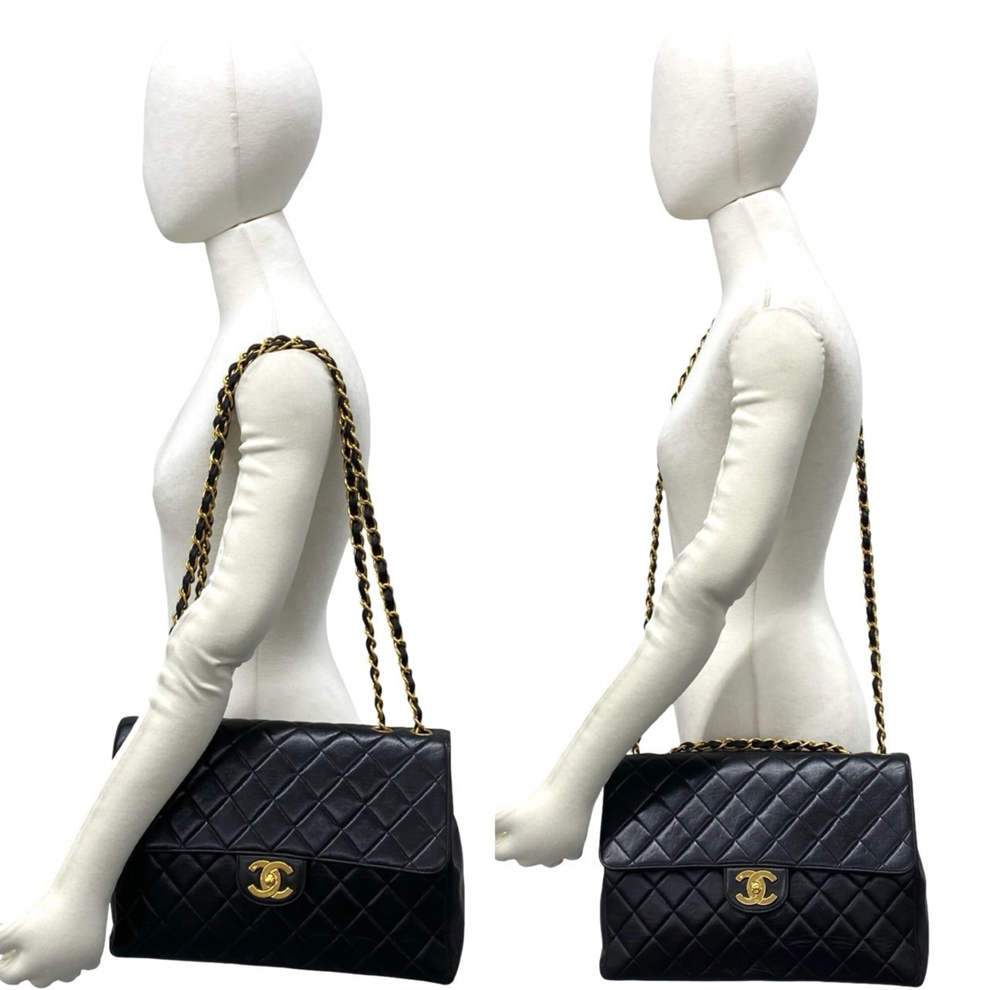 Chanel Black Leather Shoulder Bag (Pre-Owned)