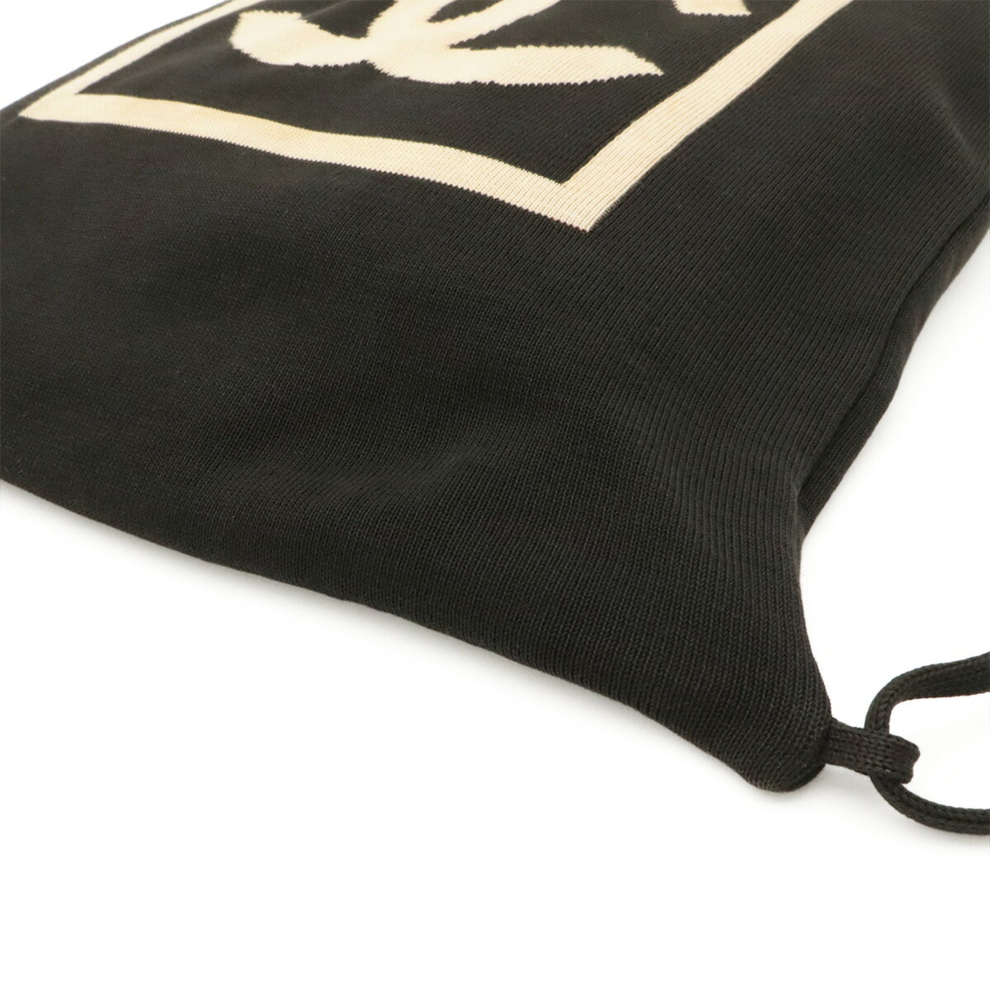 Chanel Sport Beige Black Cotton Backpack (Pre-Owned)