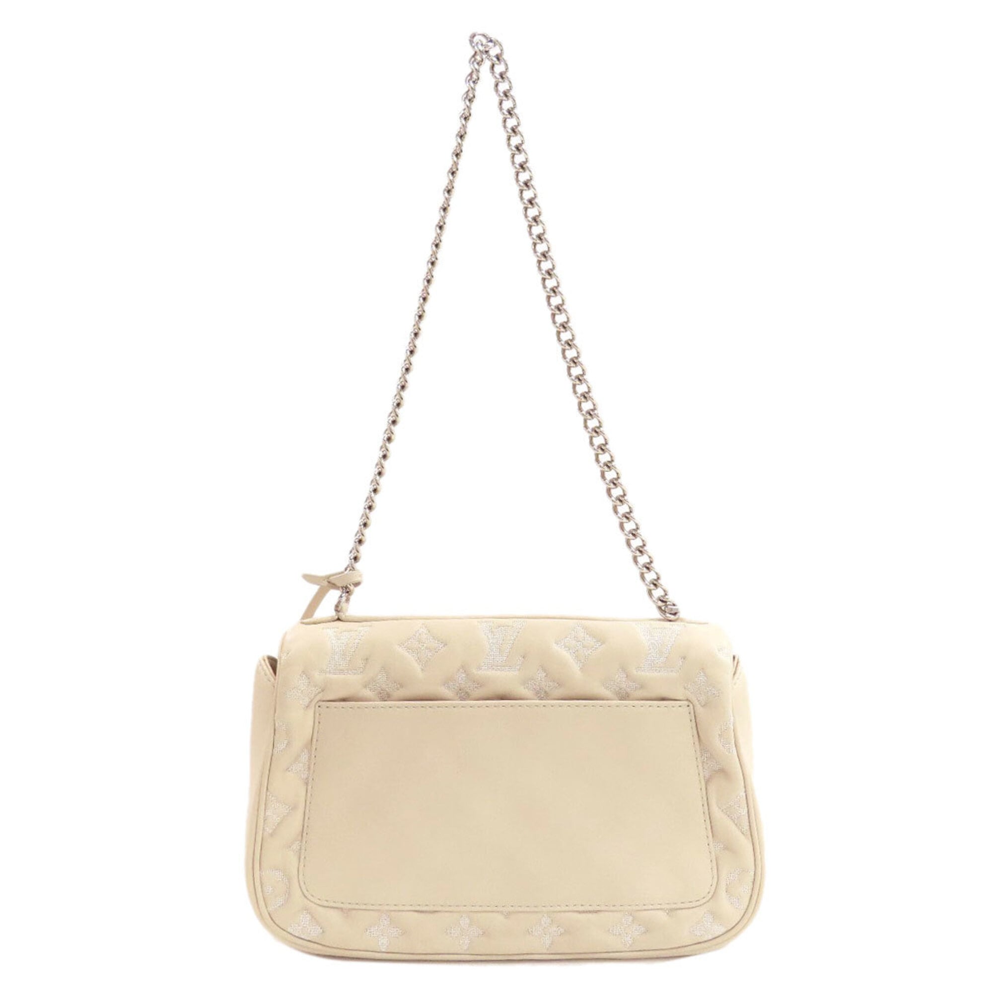 Louis Vuitton Lv Off White Leather Pochette Shoulder Bag (Pre-Owned)
