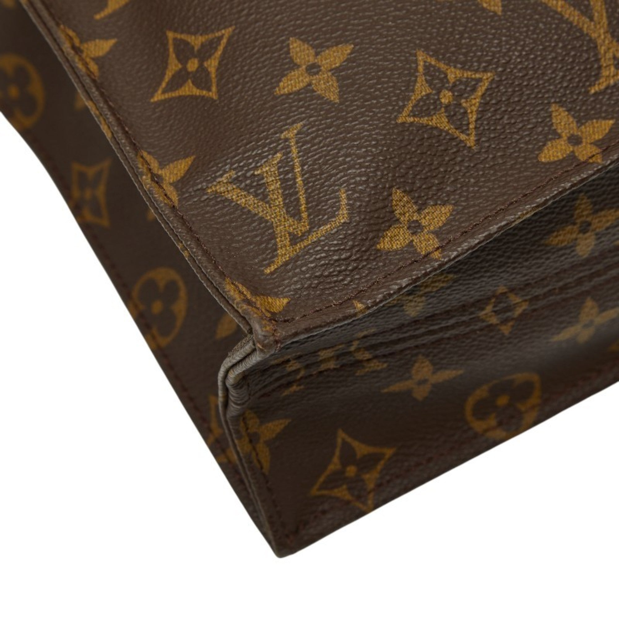 Louis Vuitton Brown Pvc Leather Handbag Tote Bag (Pre-Owned)