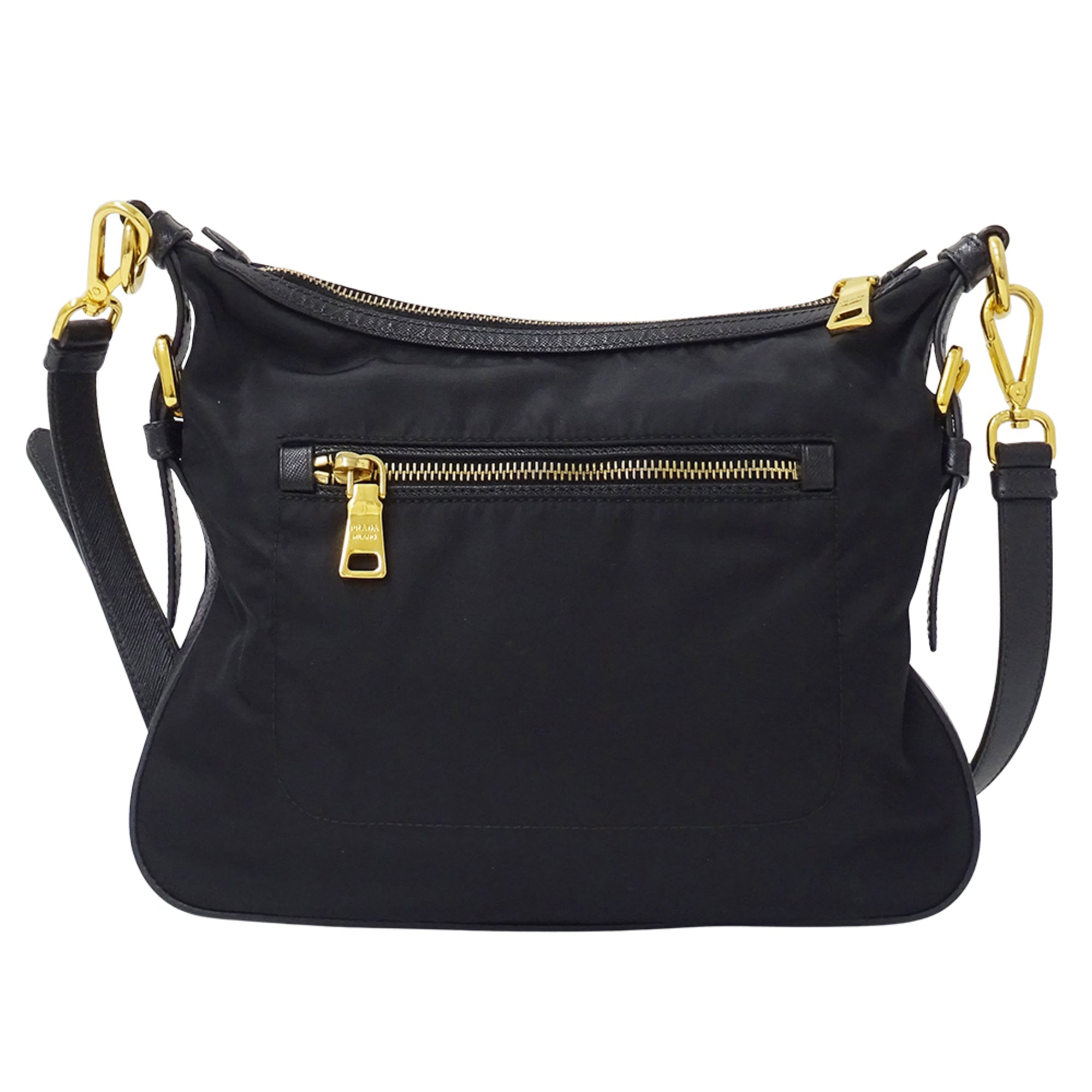 Prada Black Nylon Handbag Shoulder Bag (Pre-Owned)